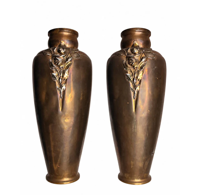 Pair of Jugendstil vases, J. P. Kayser & Sohn, Germany, early 20th century