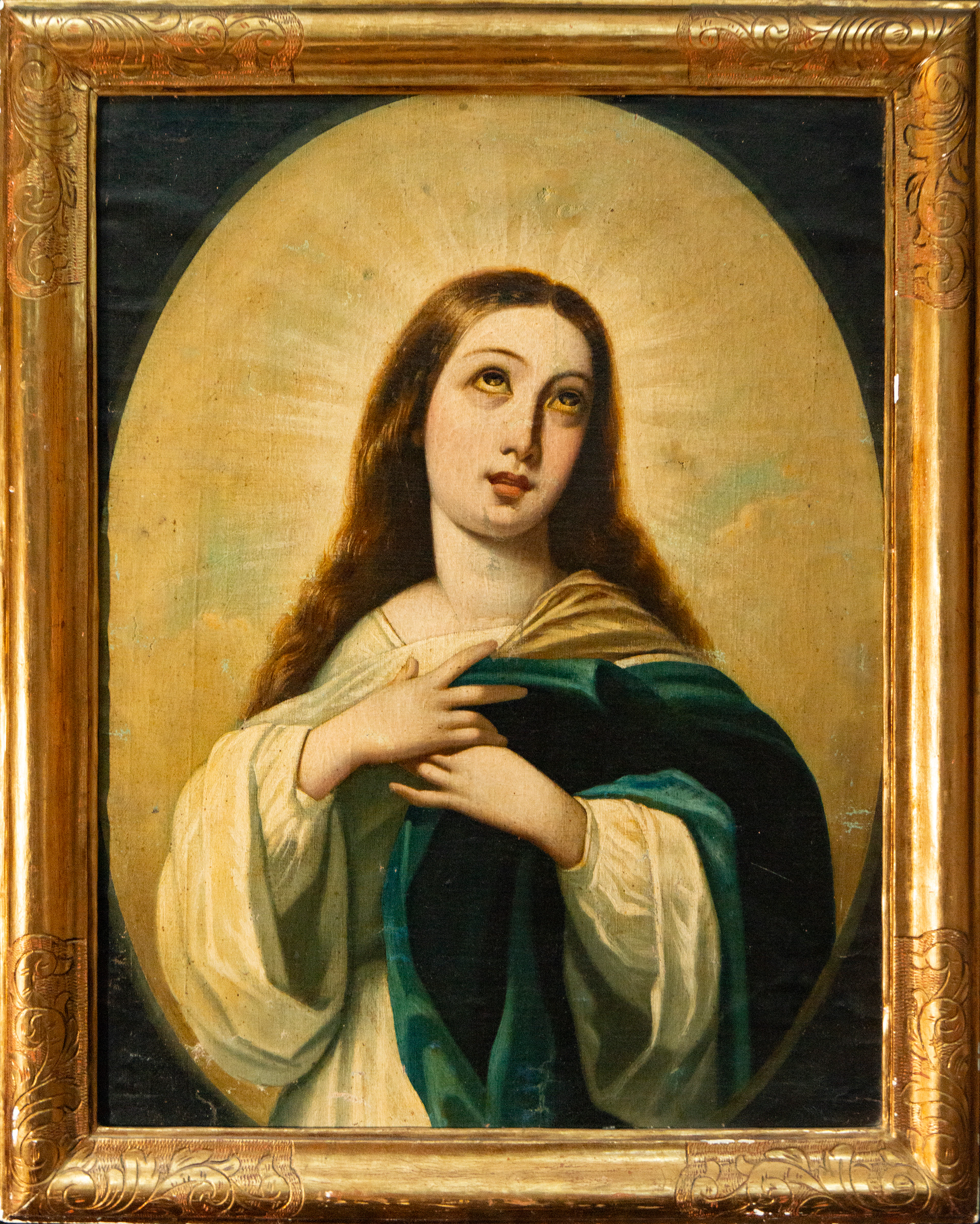 Virgin in prayer – Spanish School – 19th century