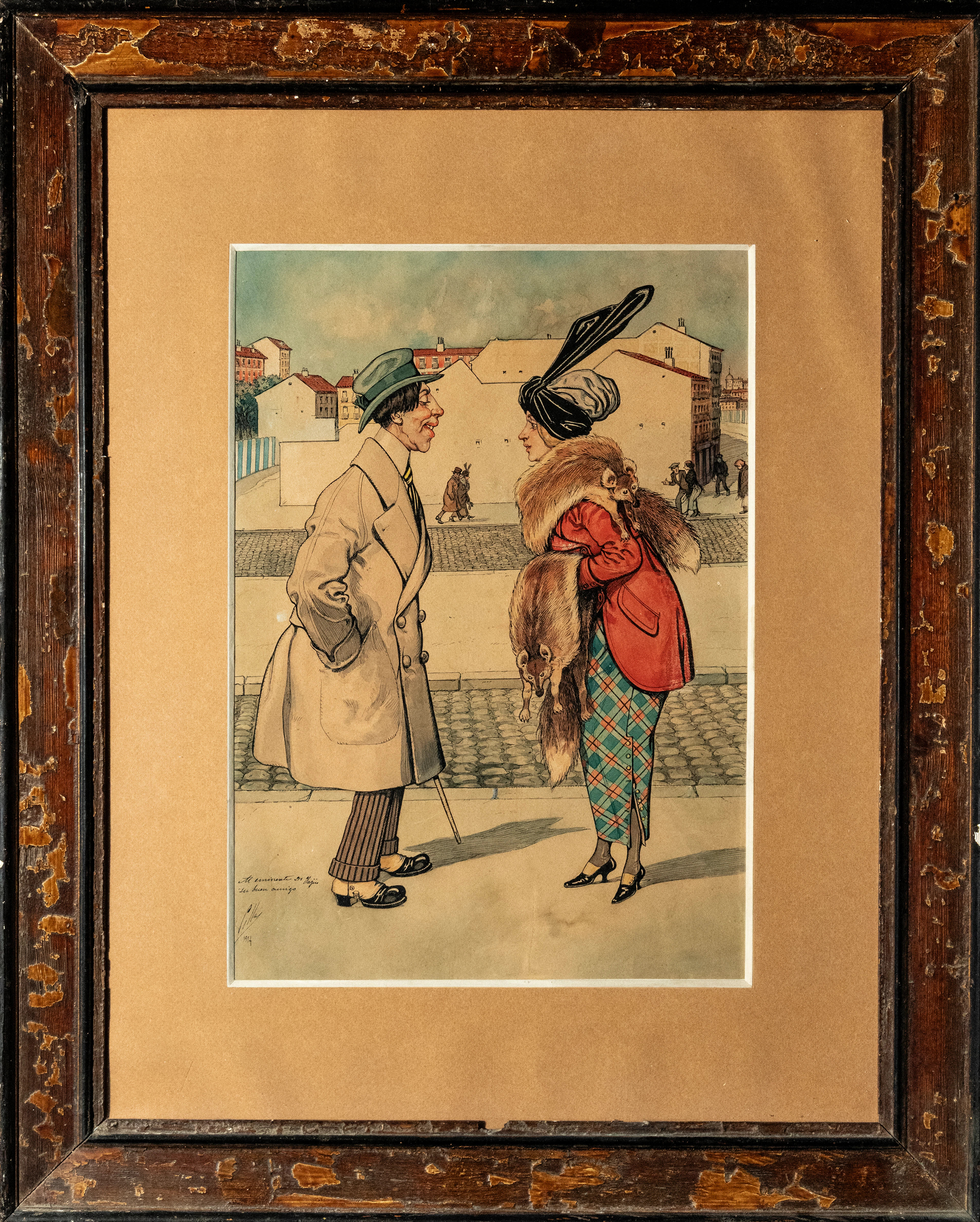 RAMÓN CILLA, VENEZUELAN, 1914 - INK AND WATERCOLOR ON PAPER