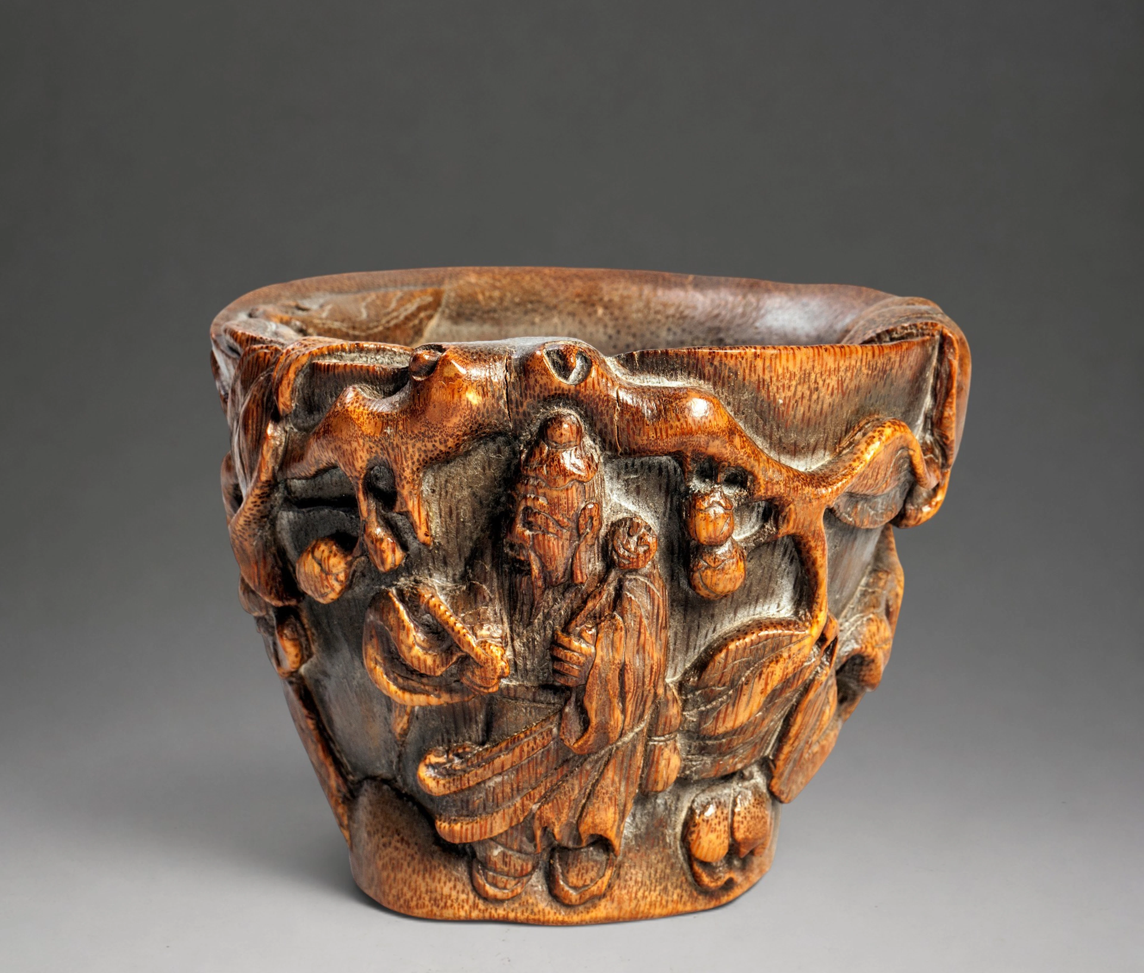 Bamboo libation cup, China, Ming dynasty, late period