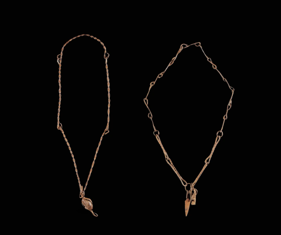 Two iron necklaces, Dogon, Mali, 19th-20th centuries