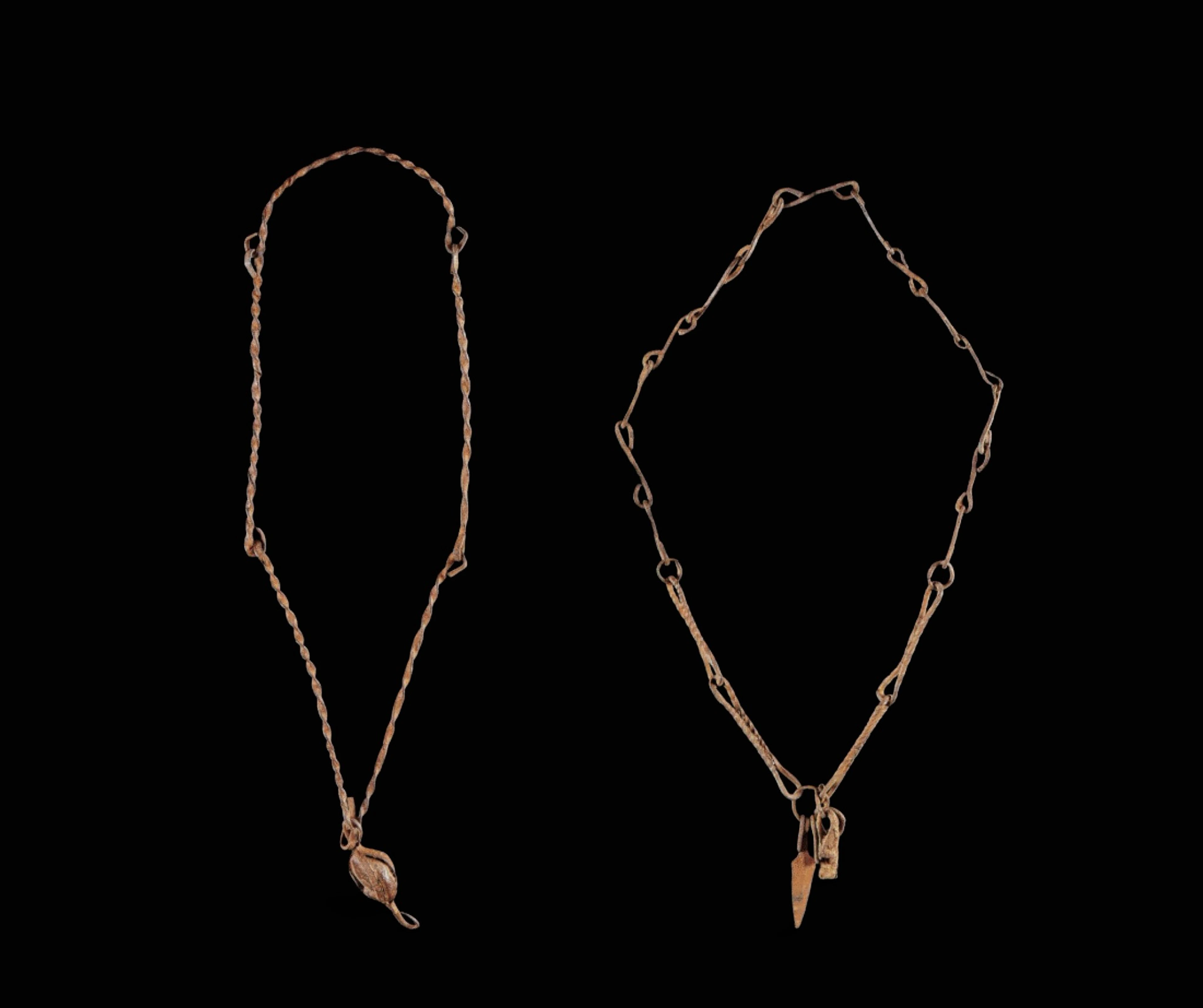 Two iron necklaces, Dogon, Mali, 19th-20th centuries