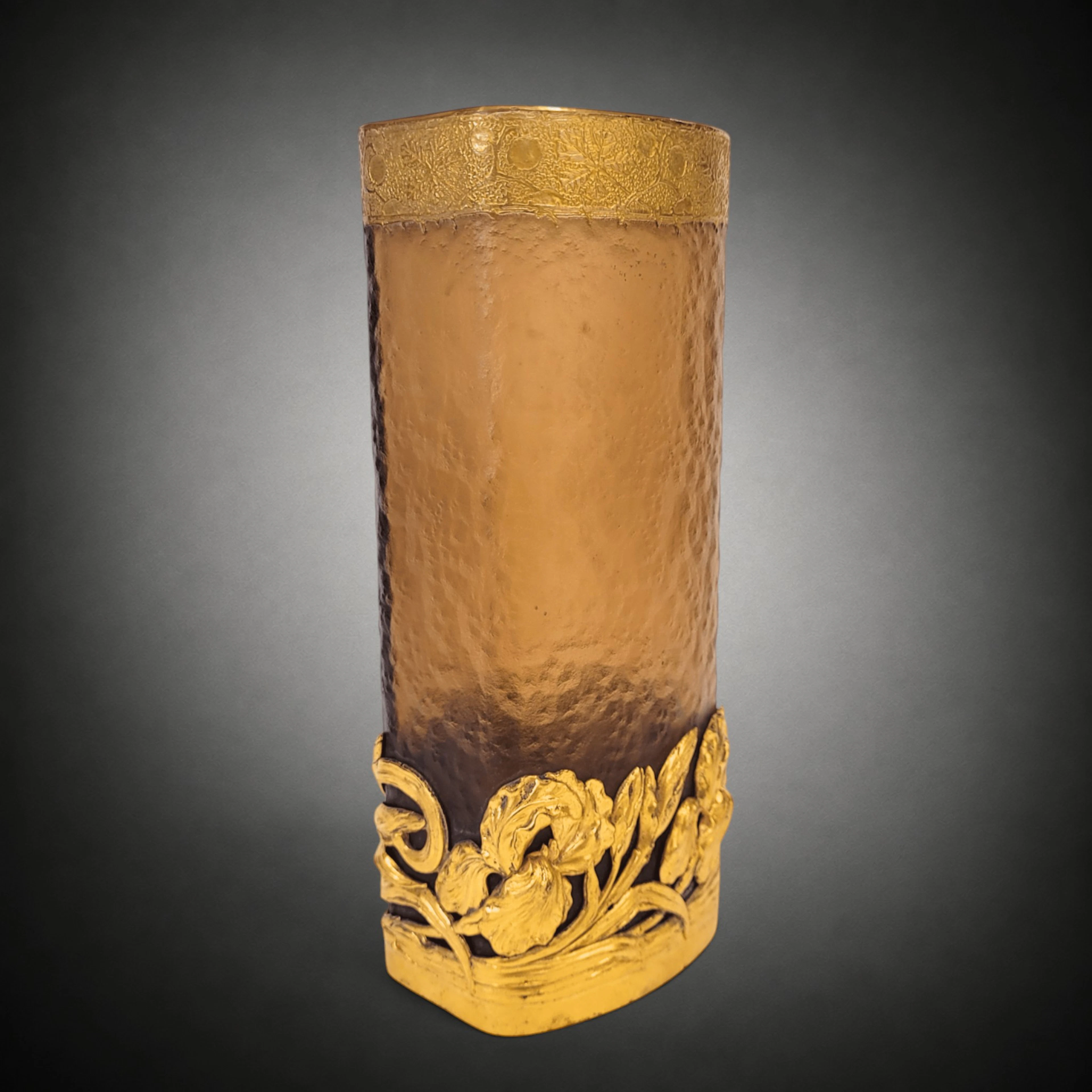VASE, CRYSTAL AND ORMOLU, VICTOR SAGLIER, ART NOUVEAU, CIRCA 1890 - FRANCE