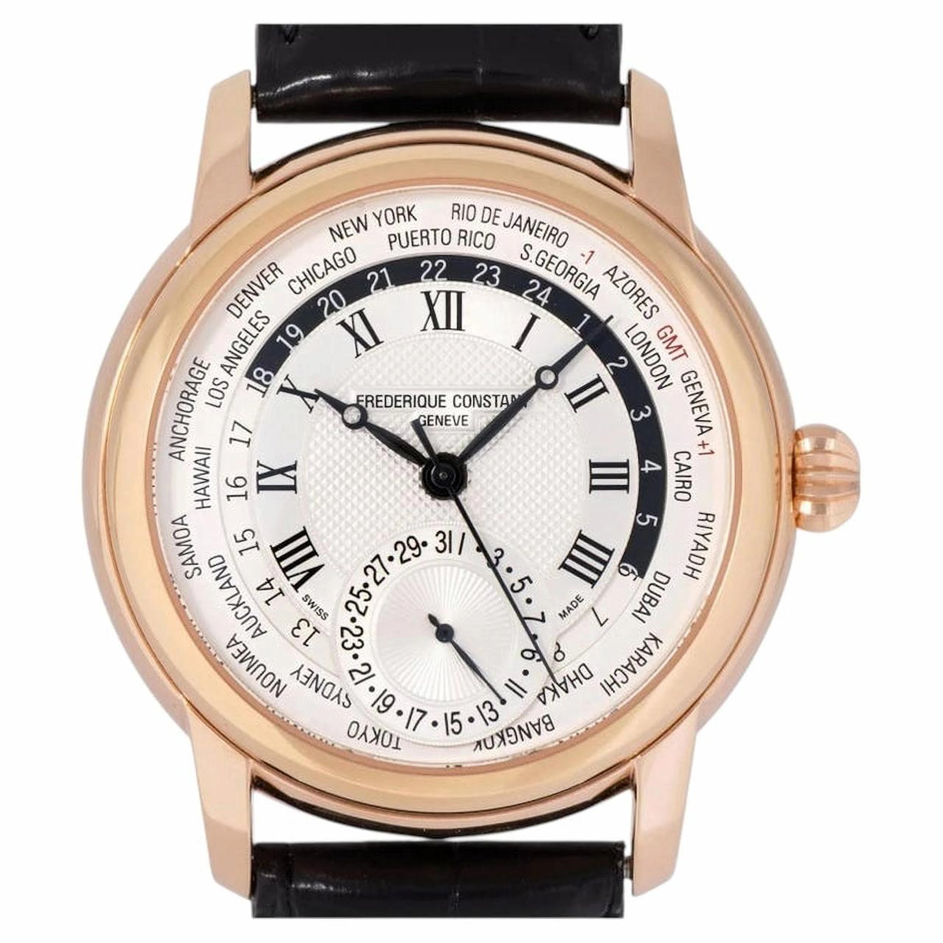 Frédérique Constant Manufacture Worldtimer wristwatch, reference FC-718MC4H4
