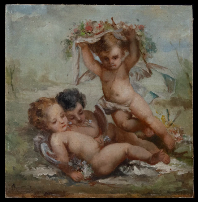 Cherubs, Gyula Benczúr (28 January 1844, Nyíregyháza – 16 July 1920