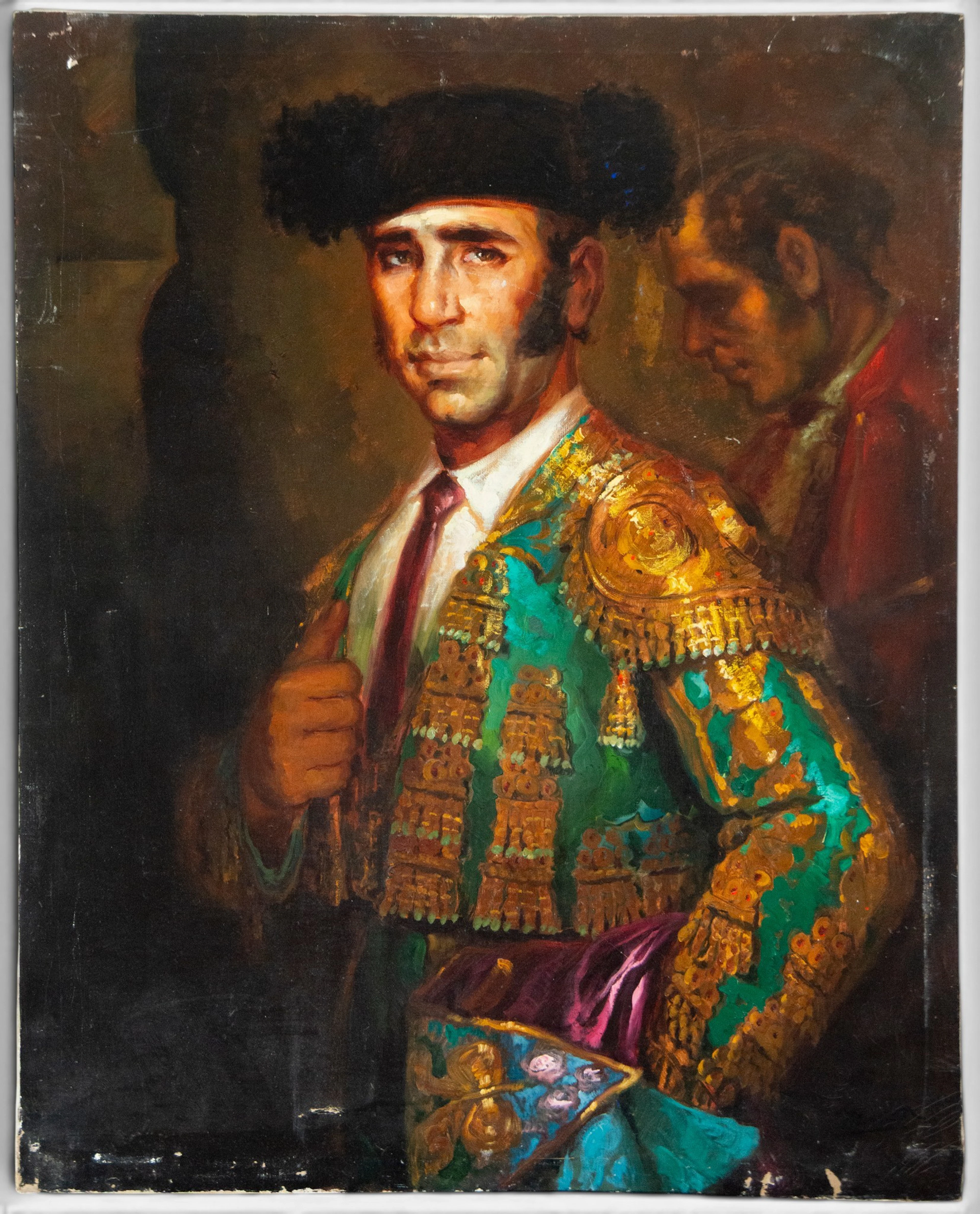 Portrait of a bullfighter, illegible signature – Spanish School – 19th century