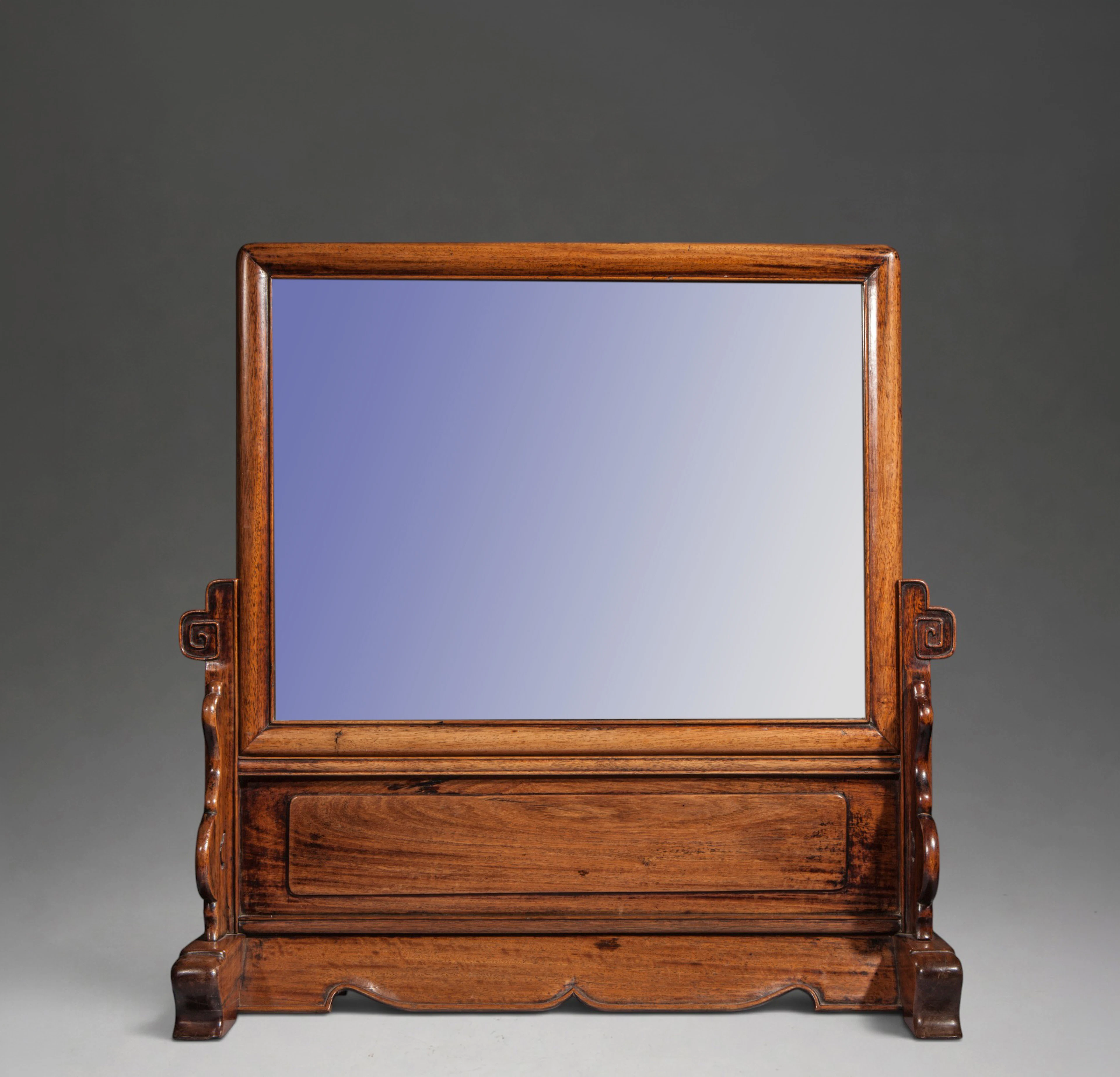 Chinese tabletop mirror called "Scholar Mirror" - China, Qing Dynasty.