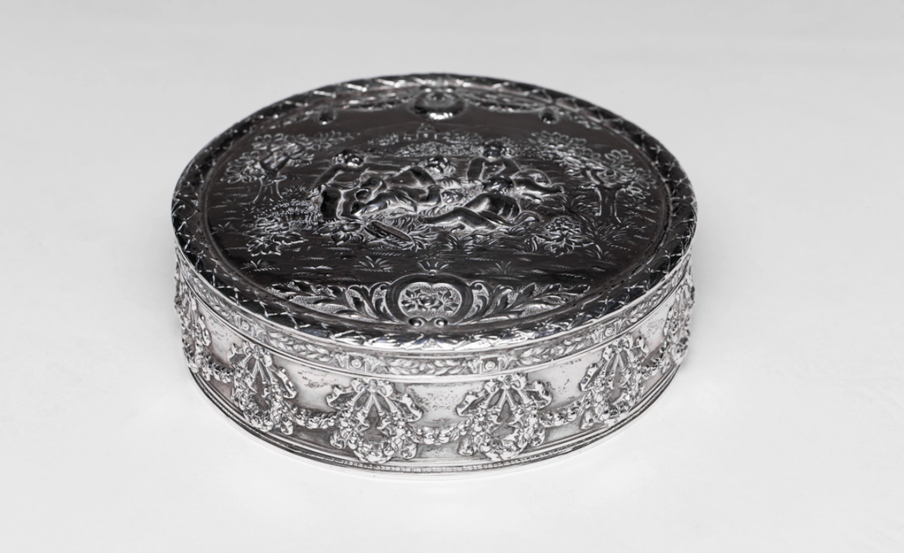 German silver jewelry box, 800s, Germany, 20th century