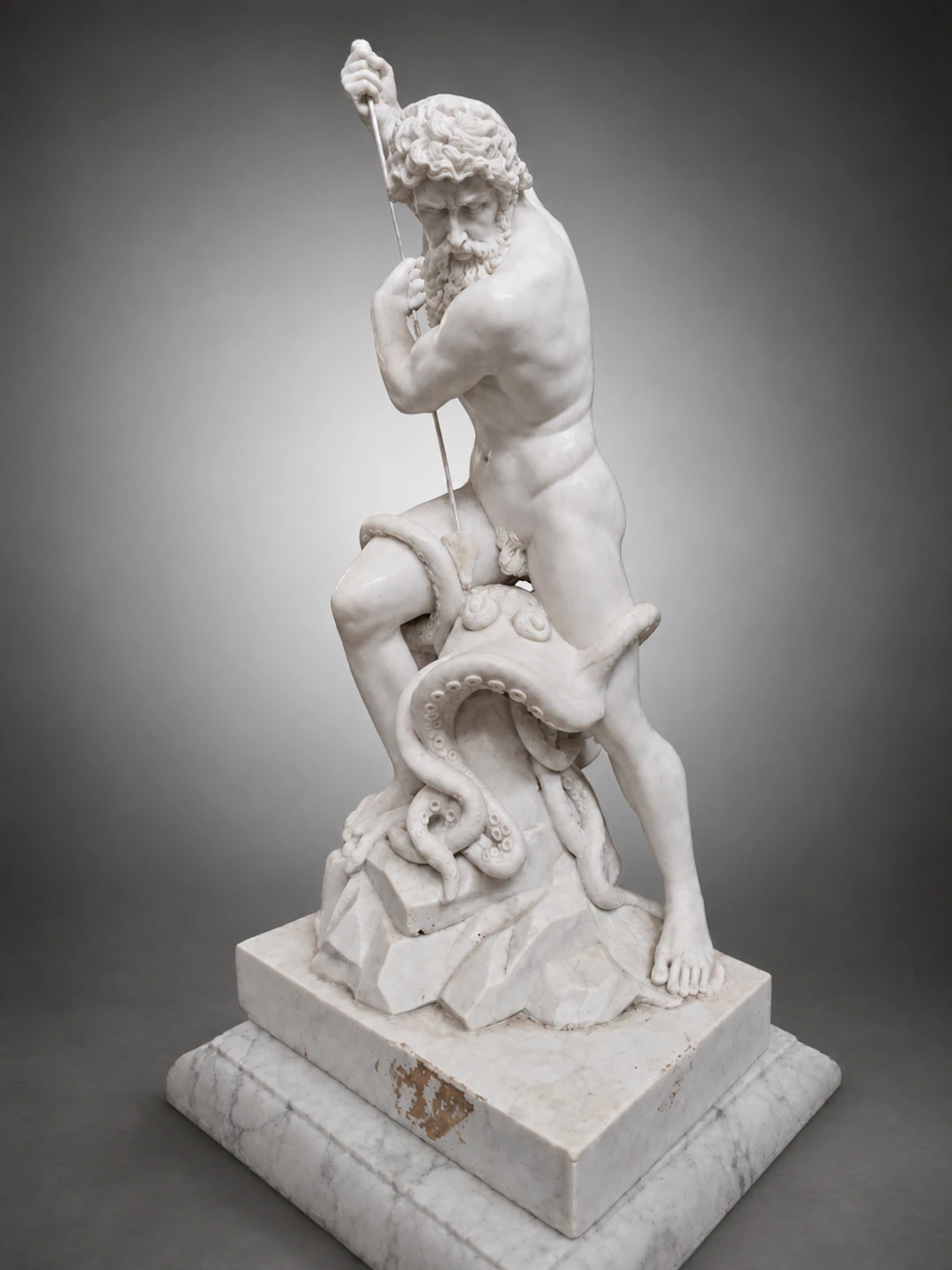 Marble sculpture of Neptune, Italy, 19th-20th centuries