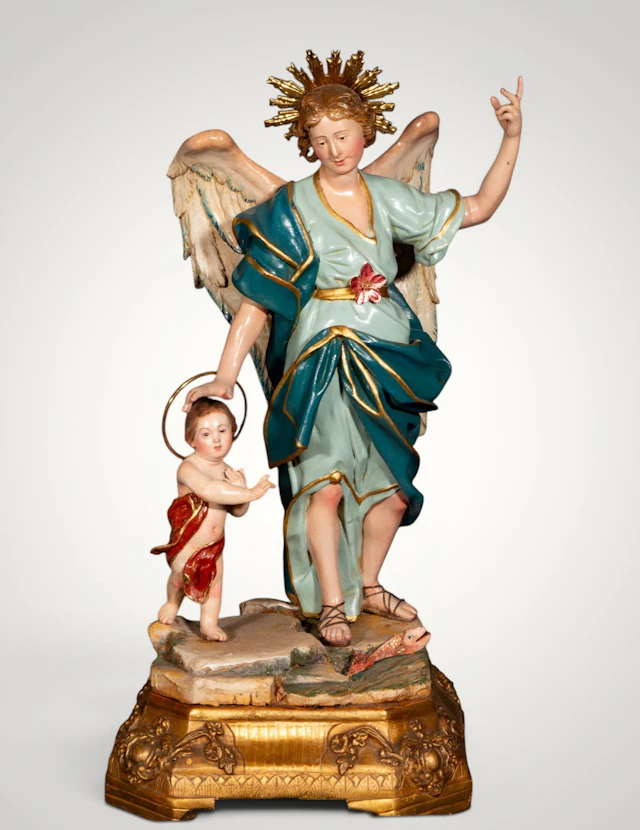 Saint Raphael the Archangel, attributed to Francesco Ingaldi, Neapolitan