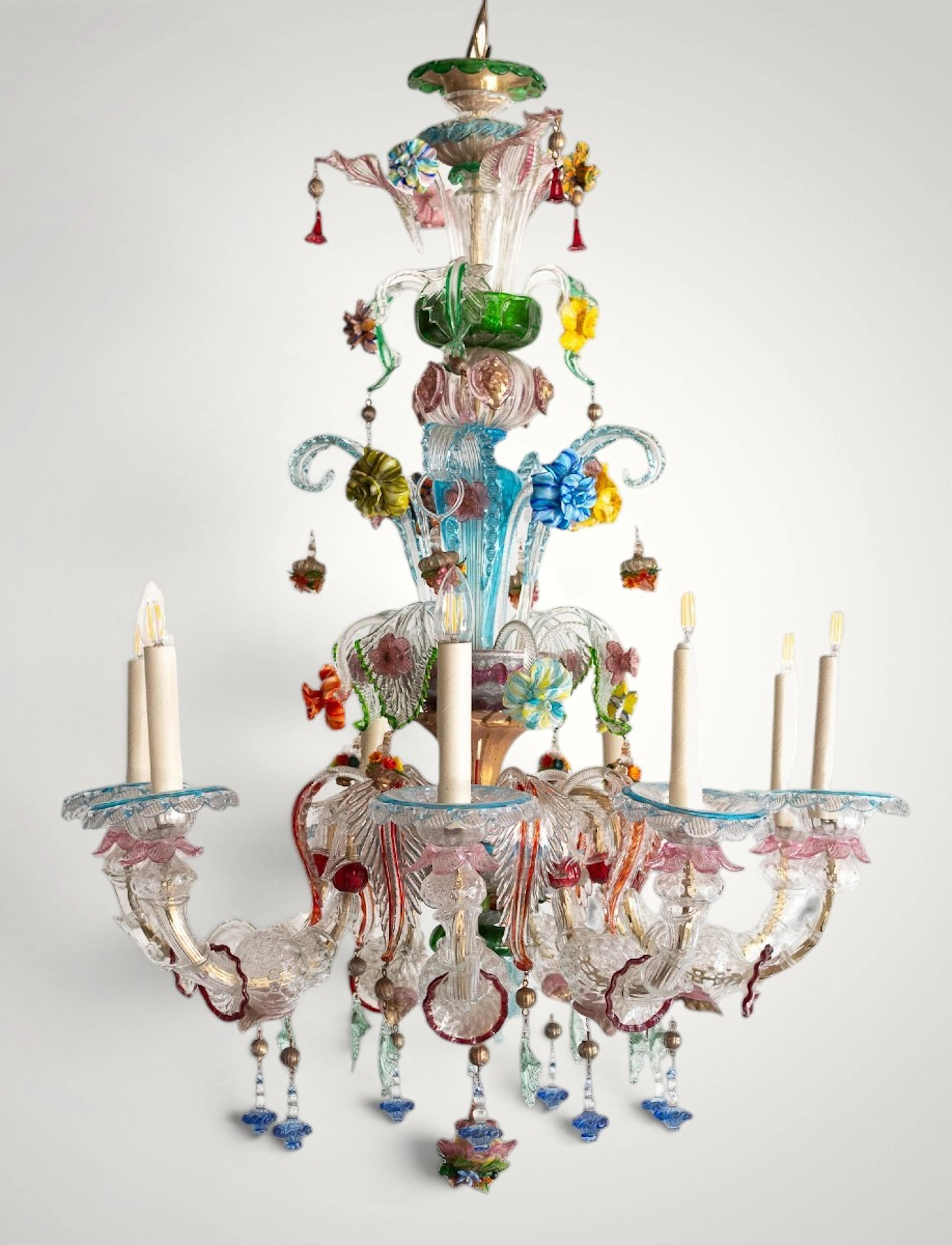 Murano glass chandelier, Italy, 1950s