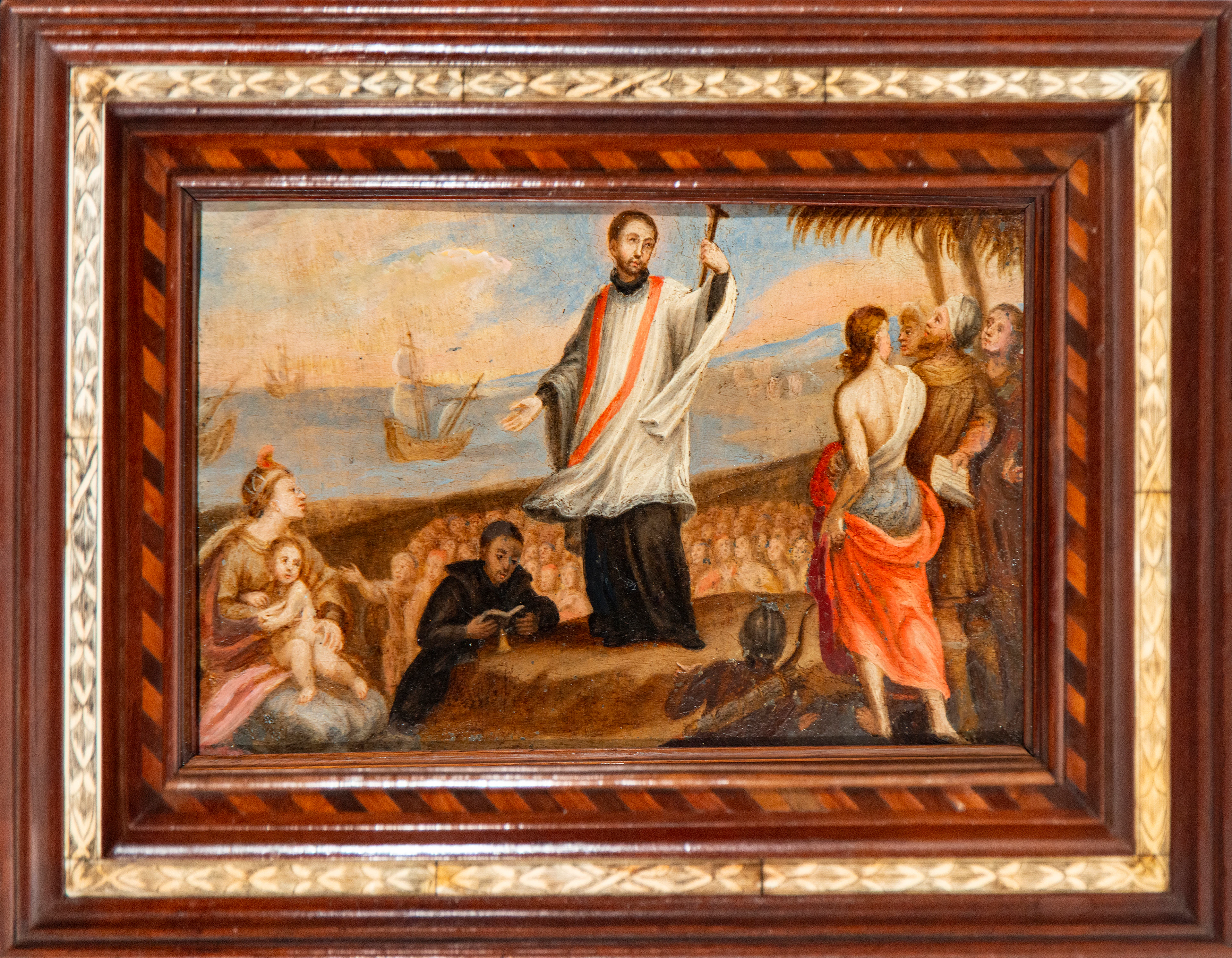 Jesuit saint preaching, probably Saint Francis Xavier – New Spain