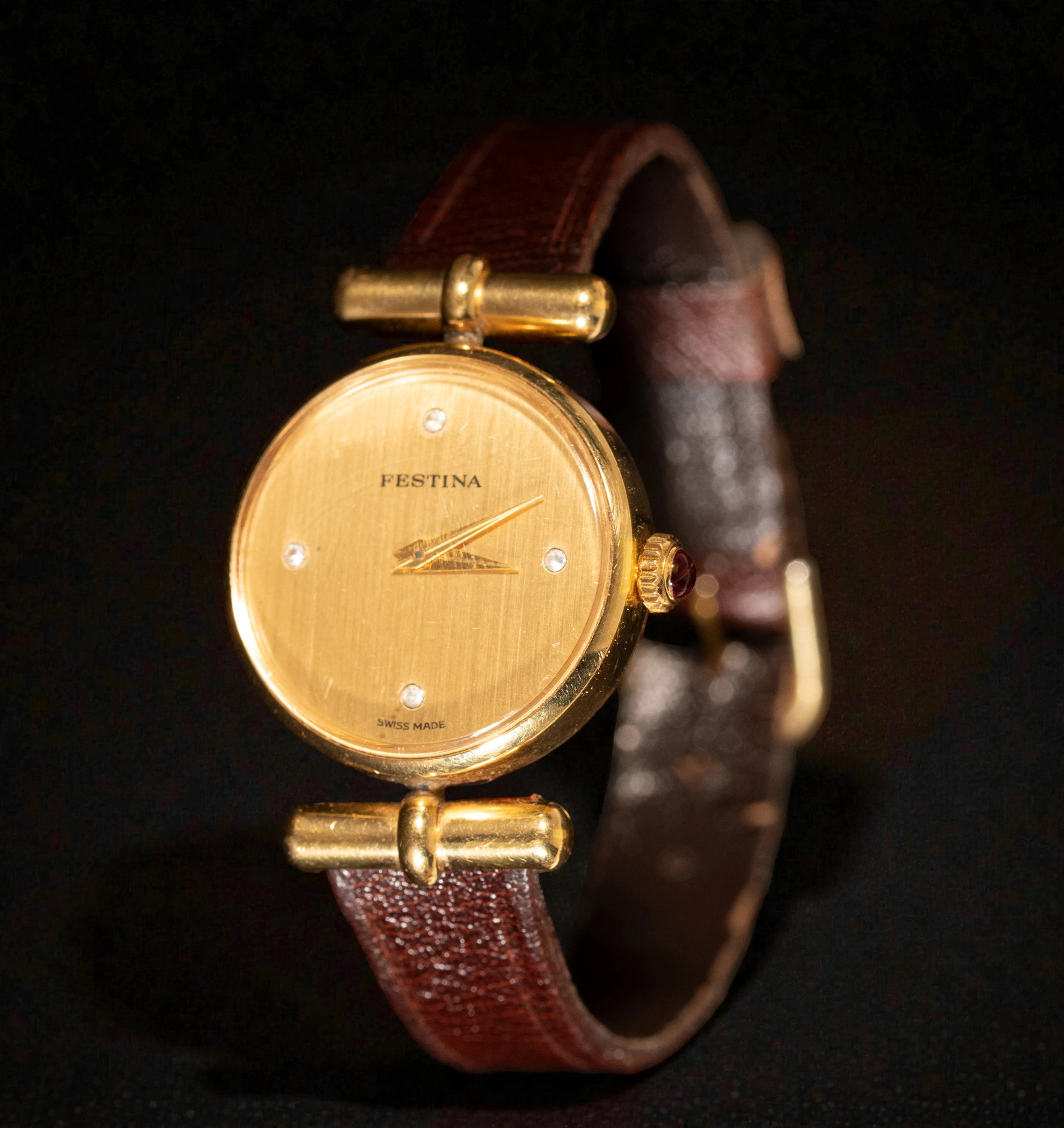 Festina lady watch in silver with 20-micron gold plating