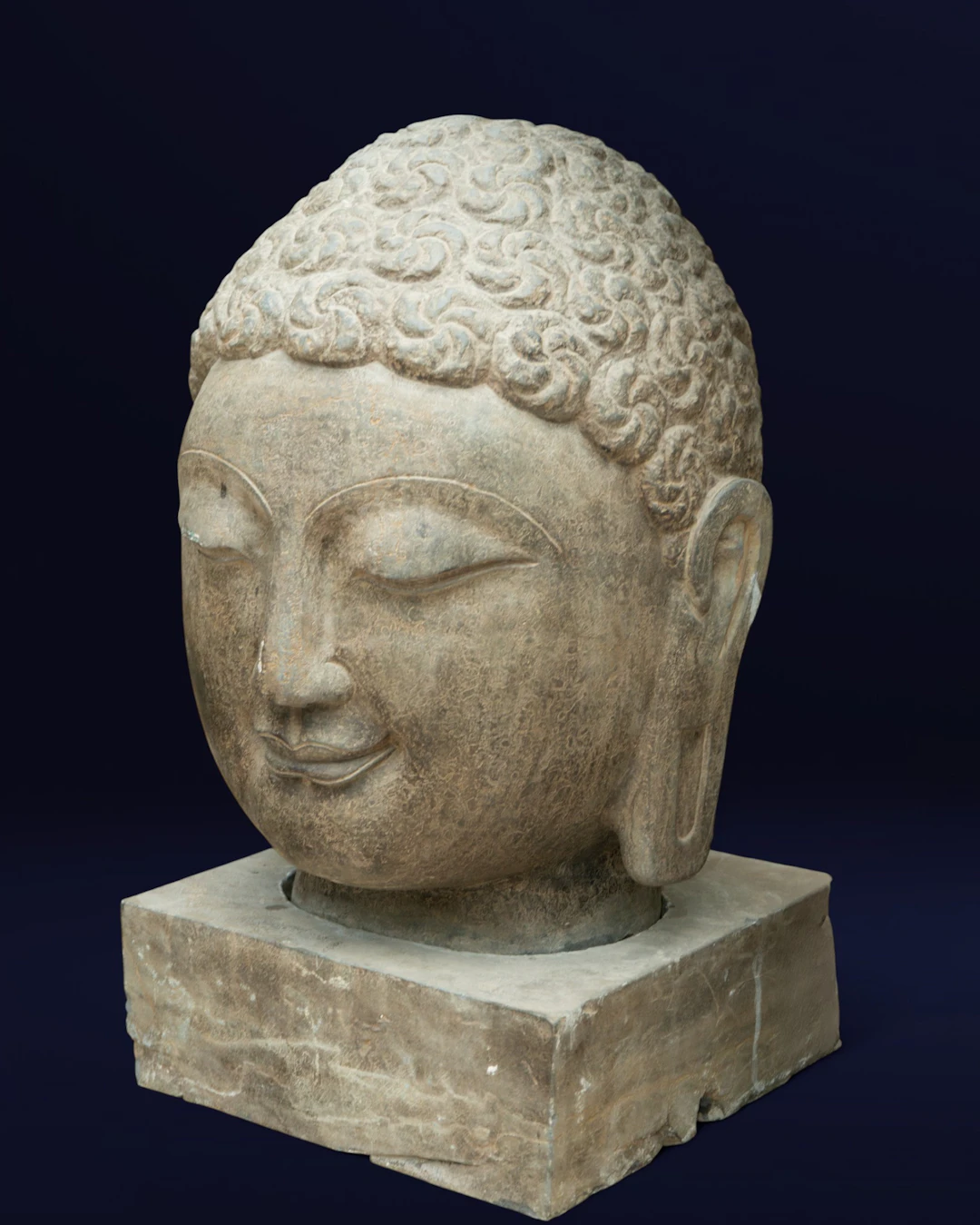 Buddha head, China, possibly 18th century
