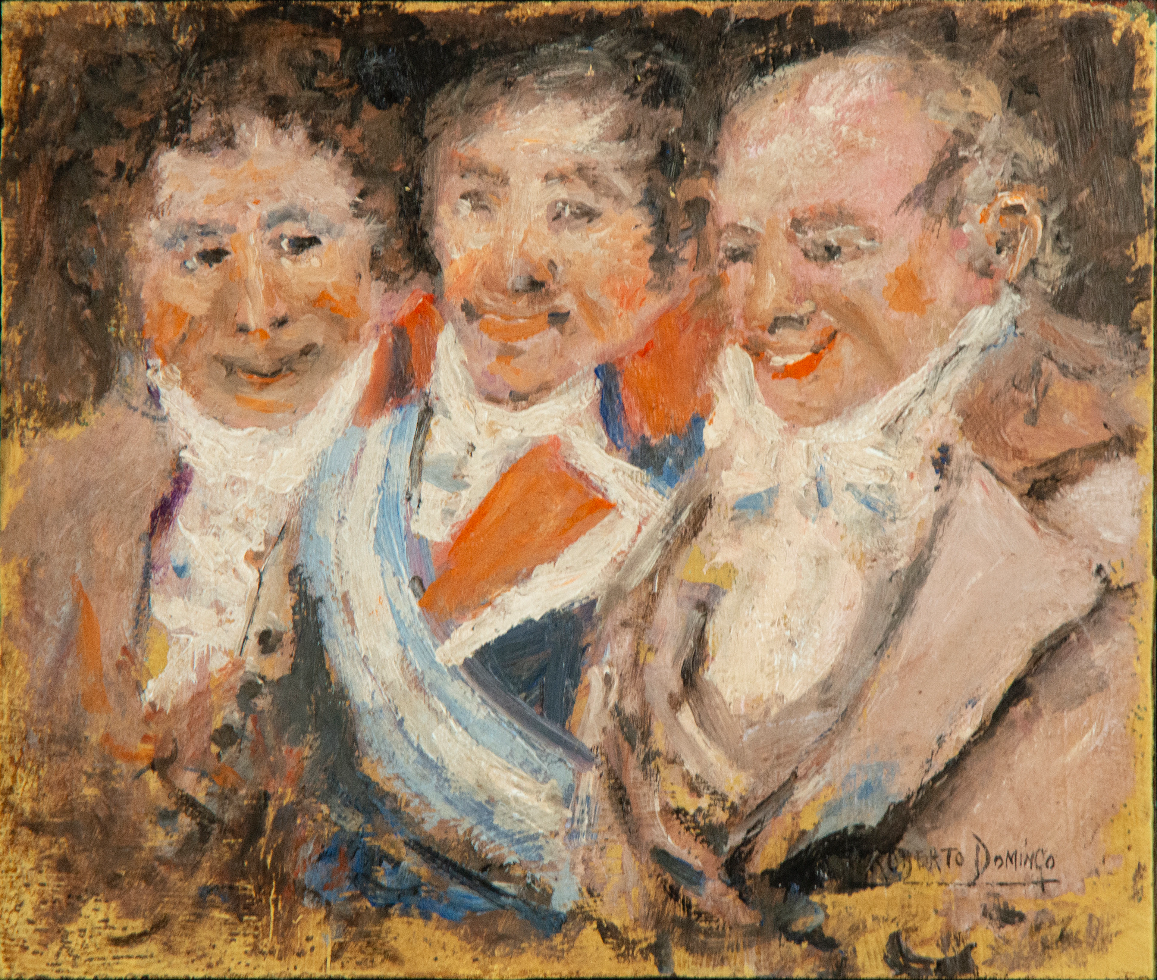 Characters. Signed Roberto Domingo. Spanish School. 20th Century