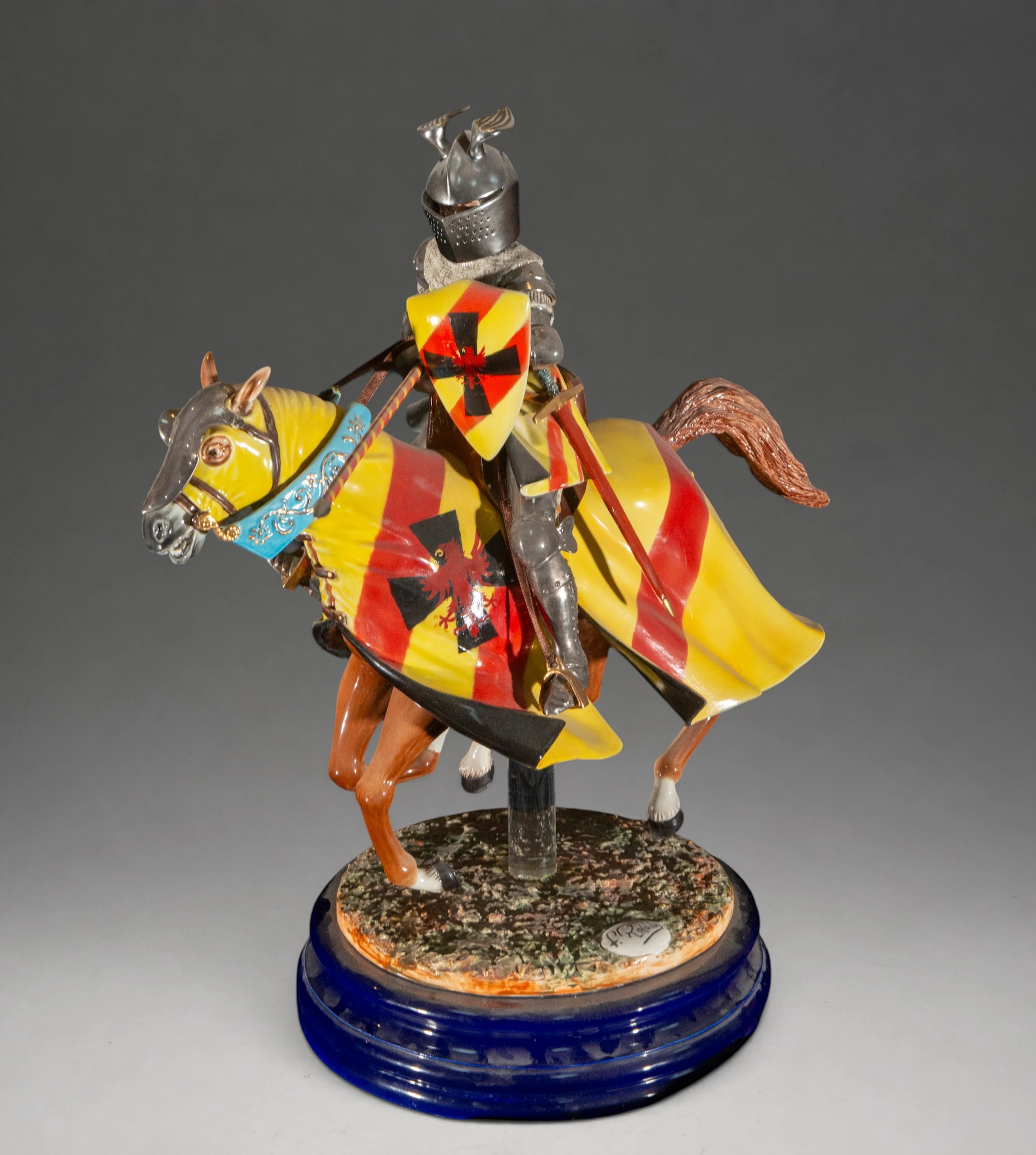 Medieval knight on horseback – Francisco Roldán – 20th century