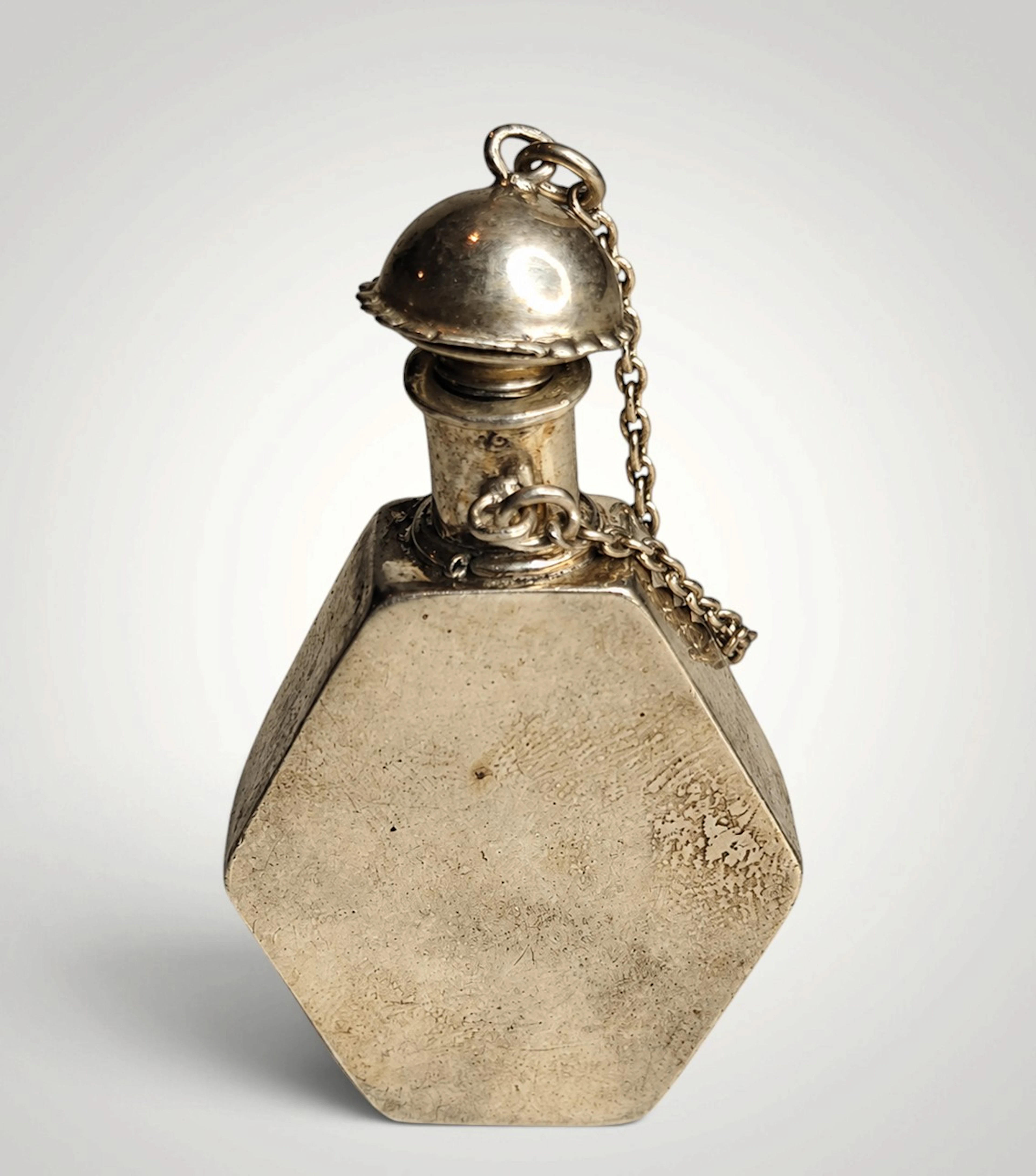 Silver perfume bottle, weight 16 grams