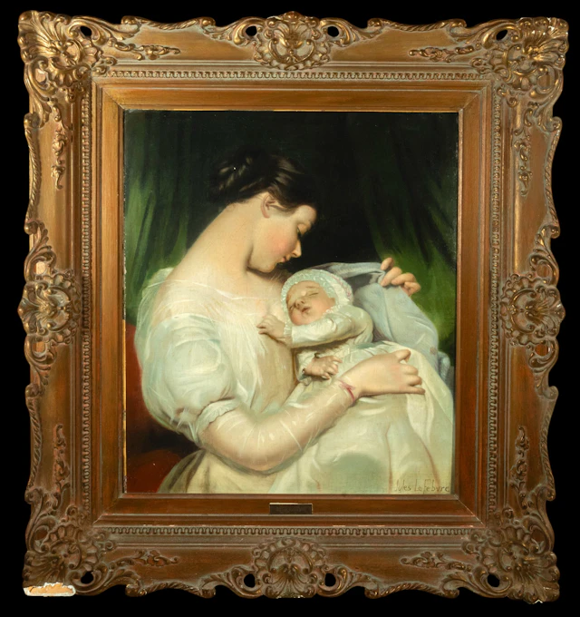 Jules Joseph Lefebvre (1836-1911) - Mother with her son