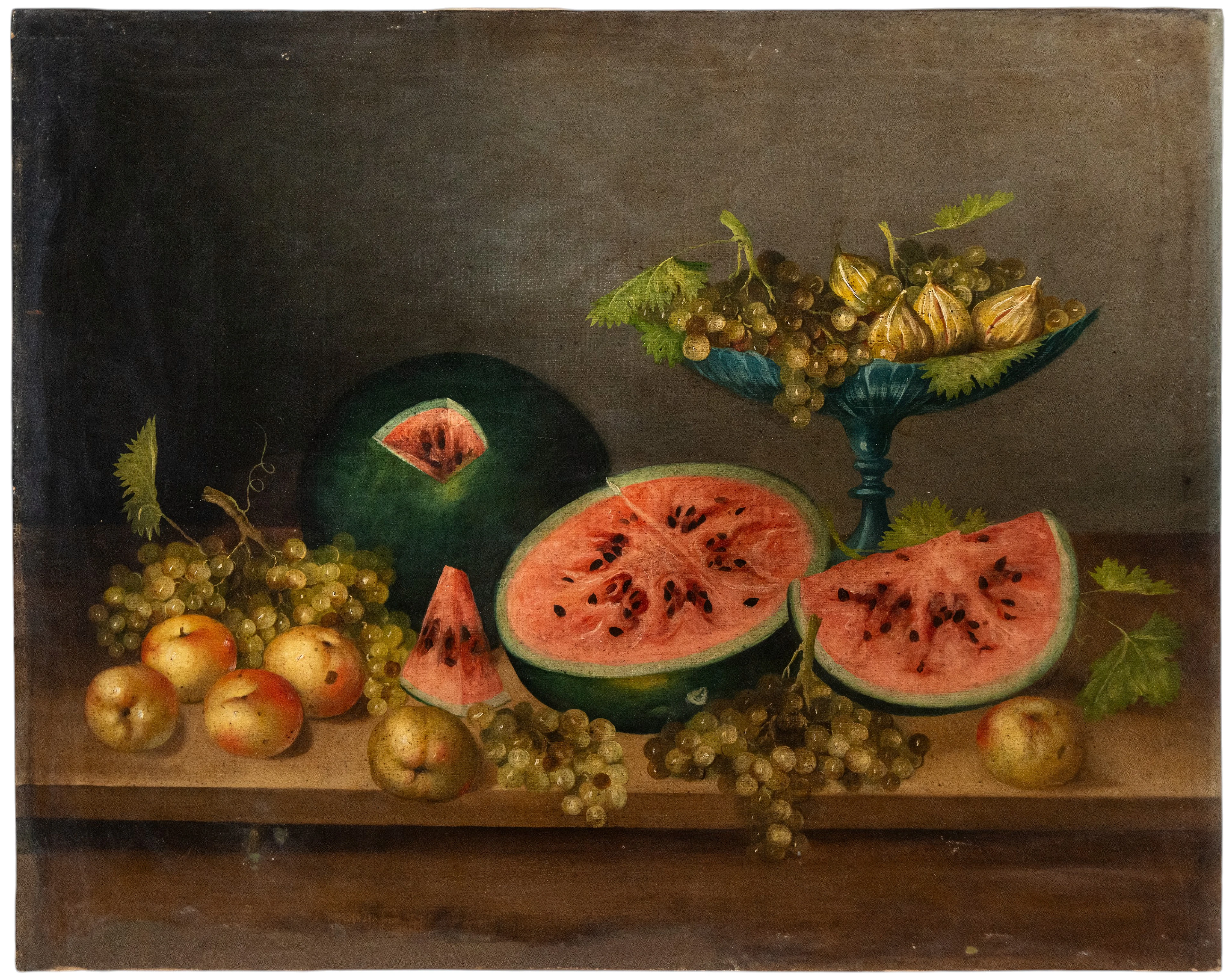 Still Life with Watermelon – European School – 19th Century