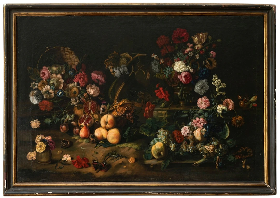 ANIELLO ASCIONE (Naples, 1600 – Naples, 1656) - Still life with flowers