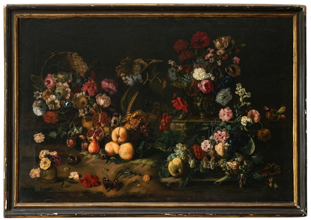 ANIELLO ASCIONE (Naples, 1600 – Naples, 1656) - Still life with flowers