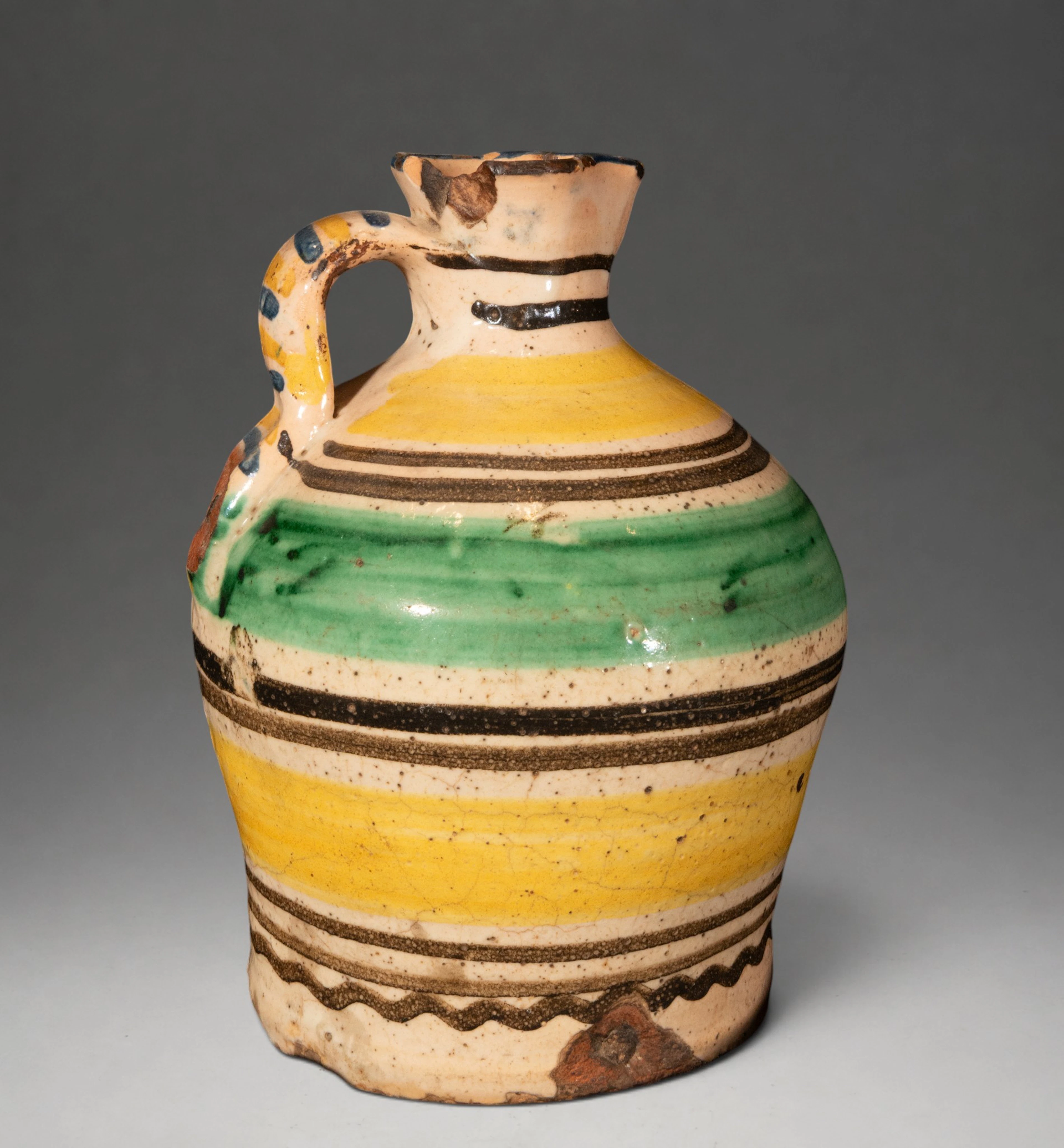 TERUEL CERAMICS - Jug with polychrome band decoration