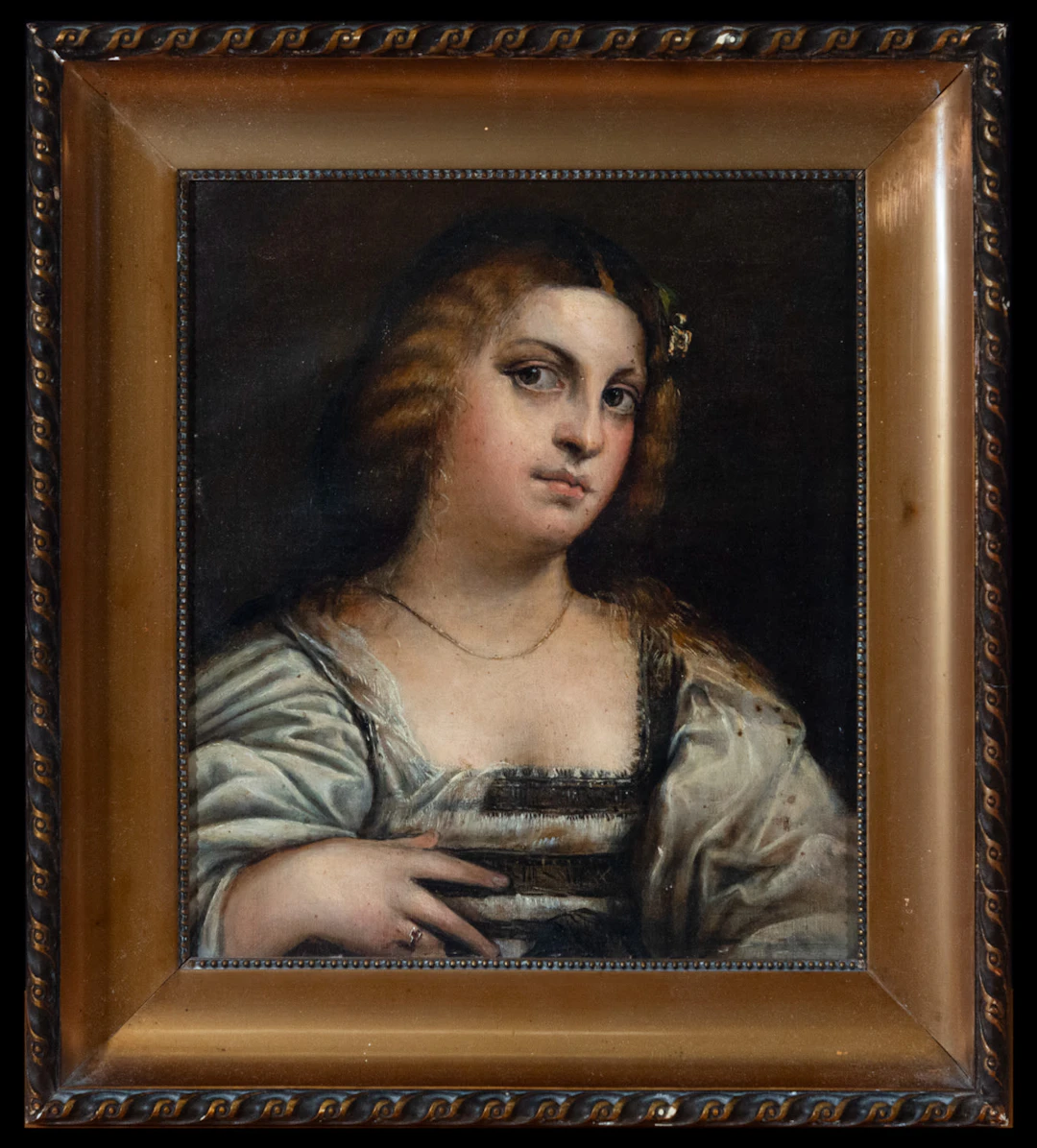 Following models of the Venetian Renaissance of Titian, Italian school