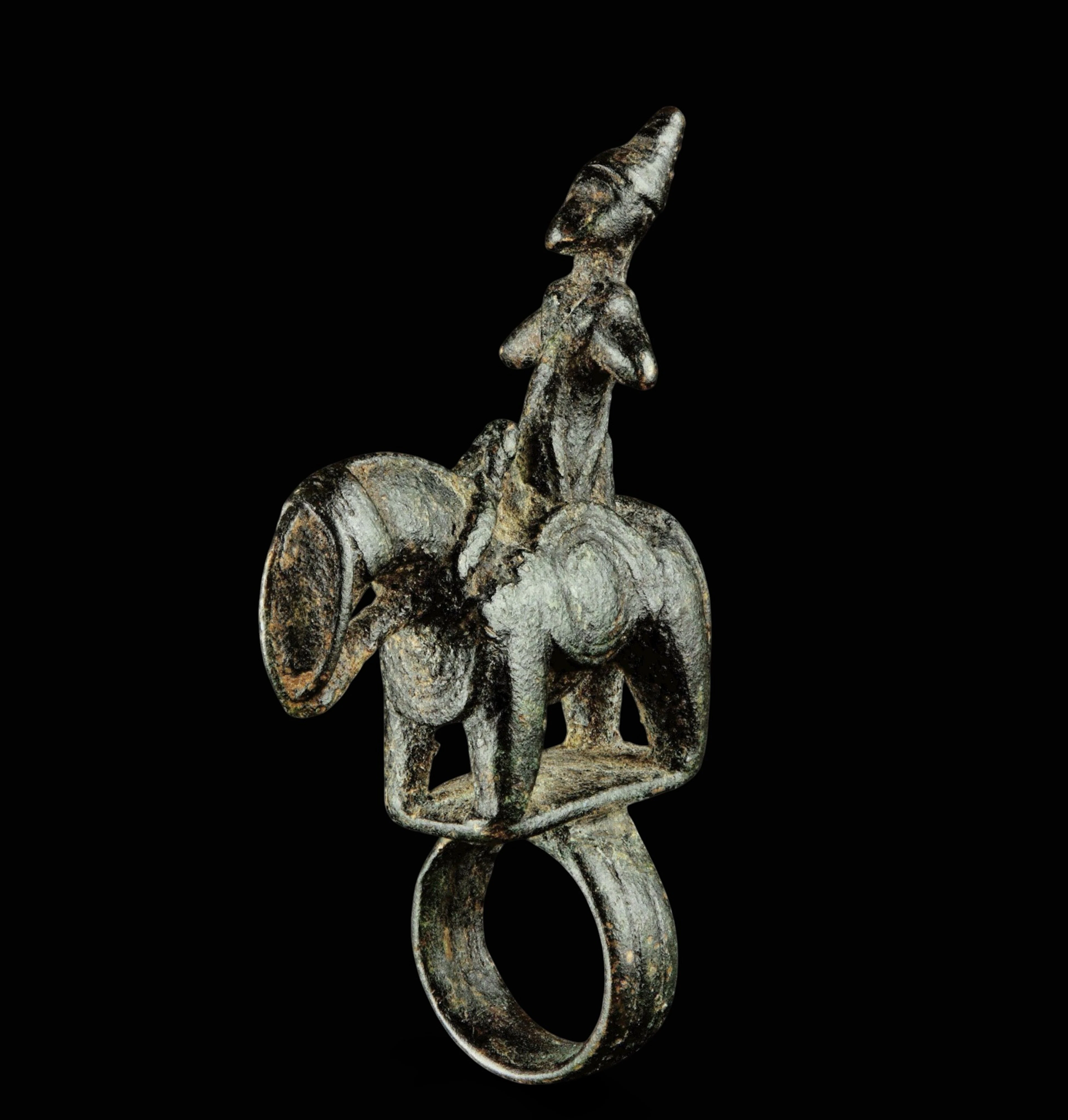 Ring with rider, Djenné, Mali, c. 1100–1400