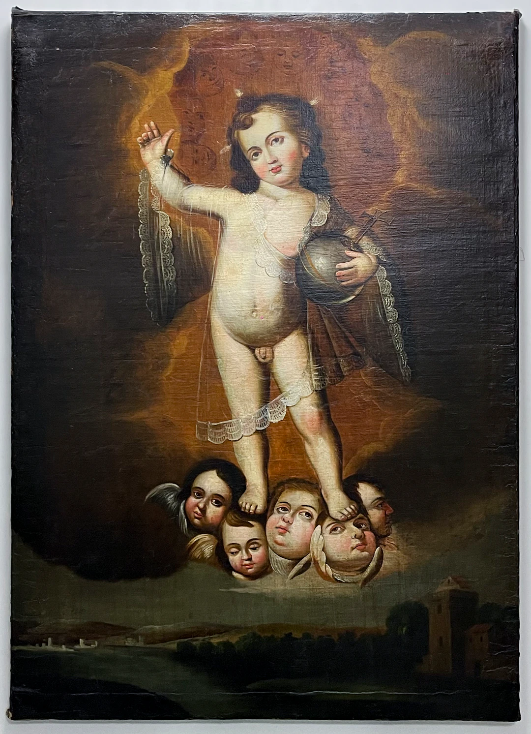18th Century New Spain School - Child Salvator Mundi