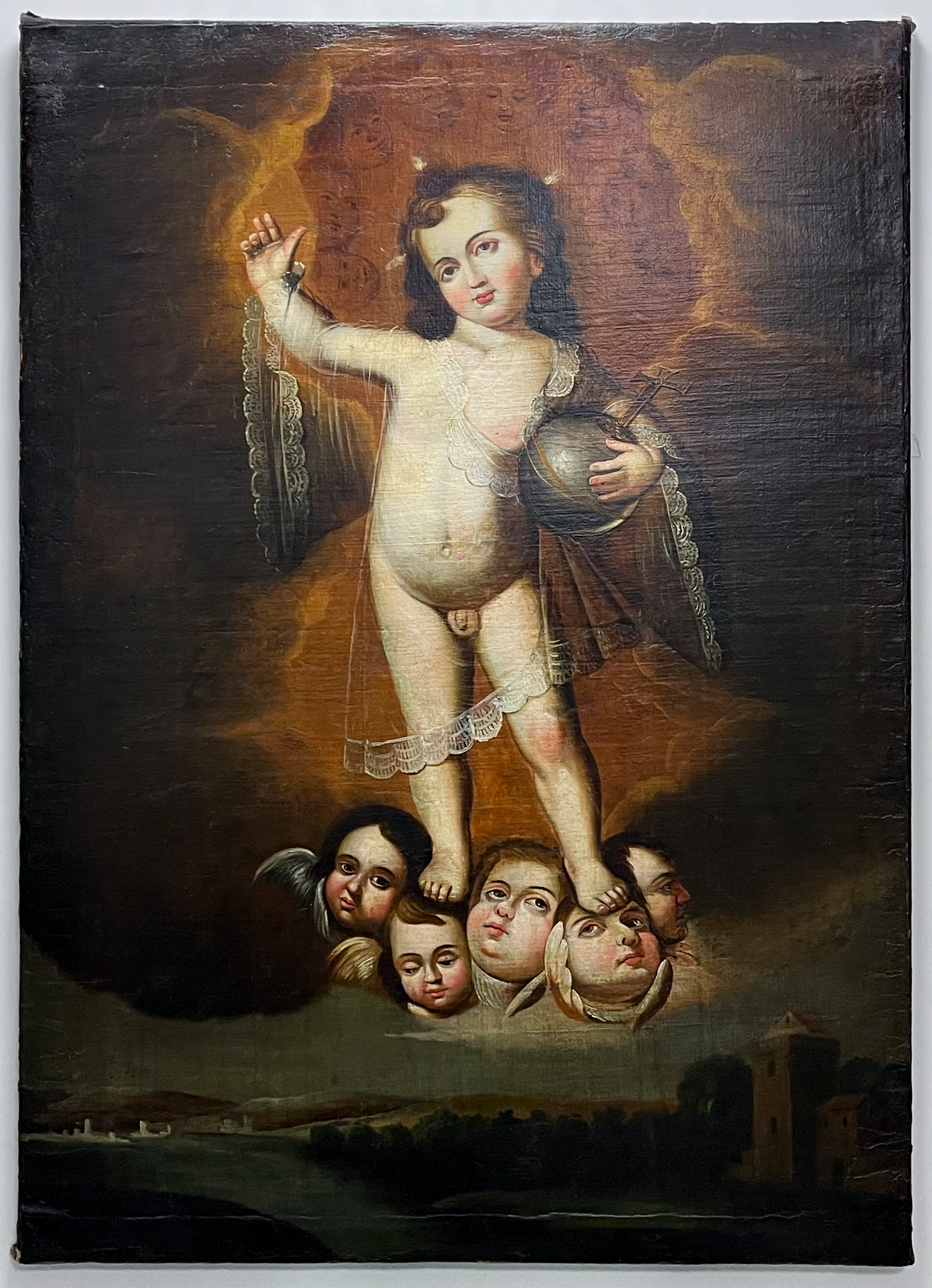 18th Century New Spain School - Child Salvator Mundi