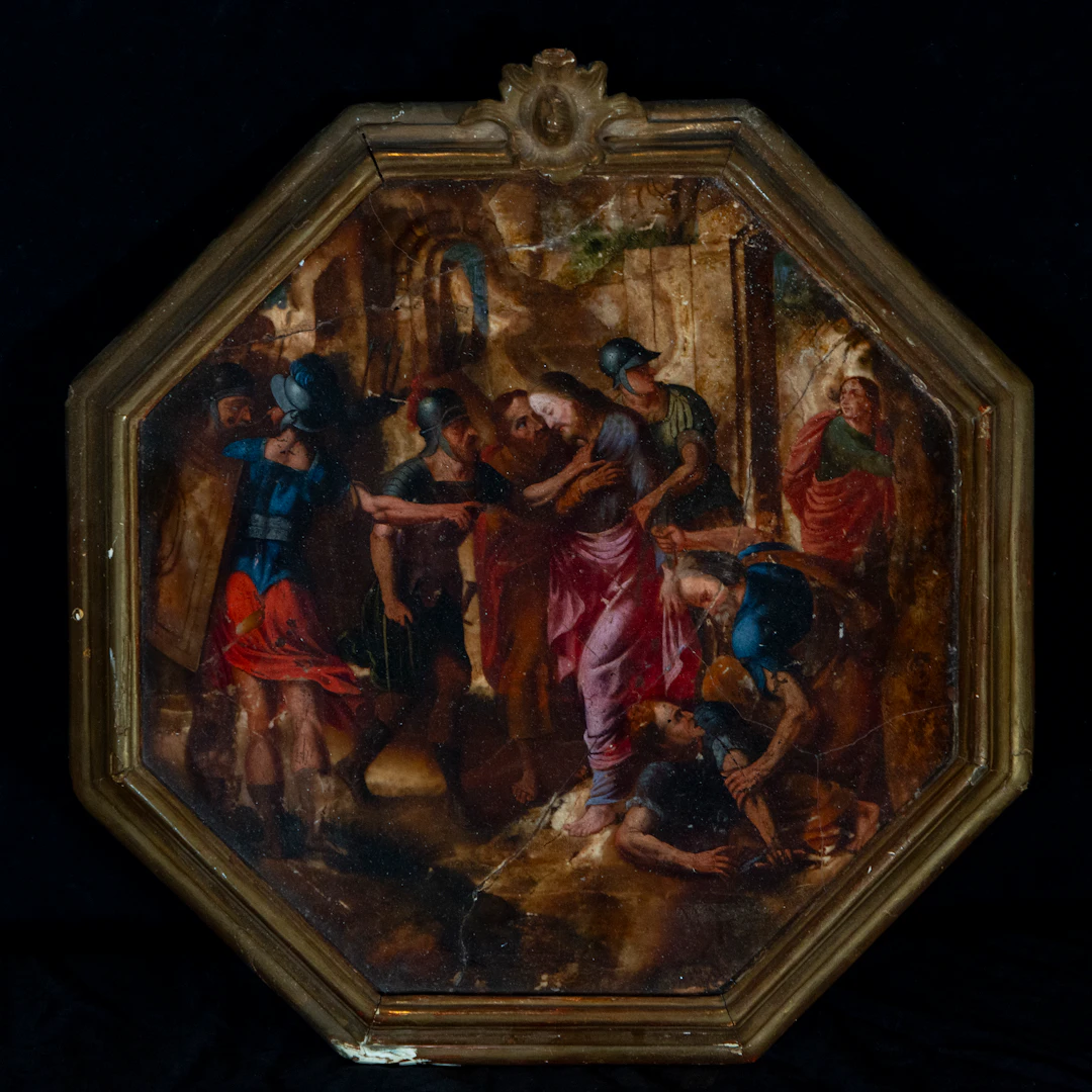 Roman Workshops of Jacques Stella, oil tempera on agate stone, 17th