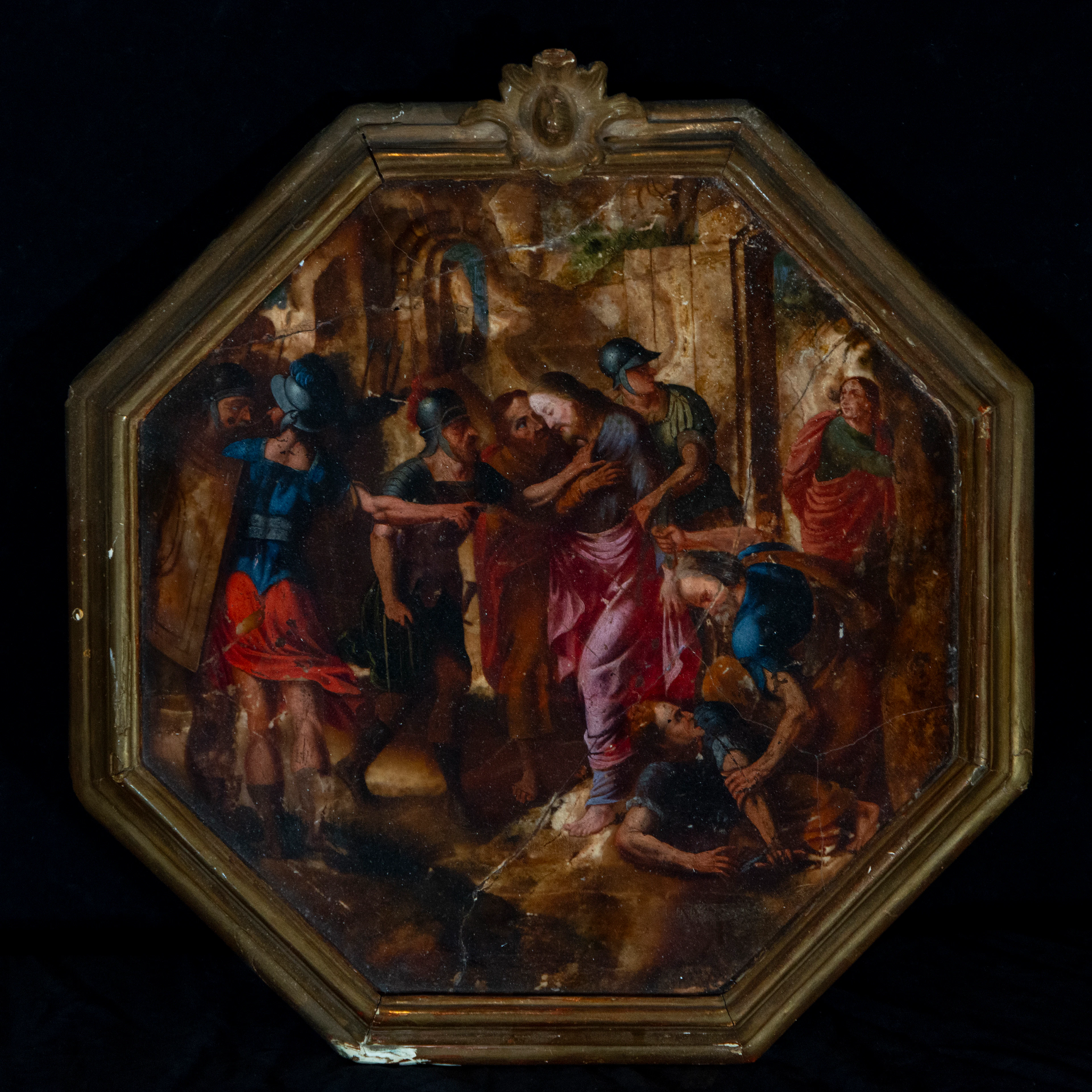 Roman Workshops of Jacques Stella, oil tempera on agate stone, 17th