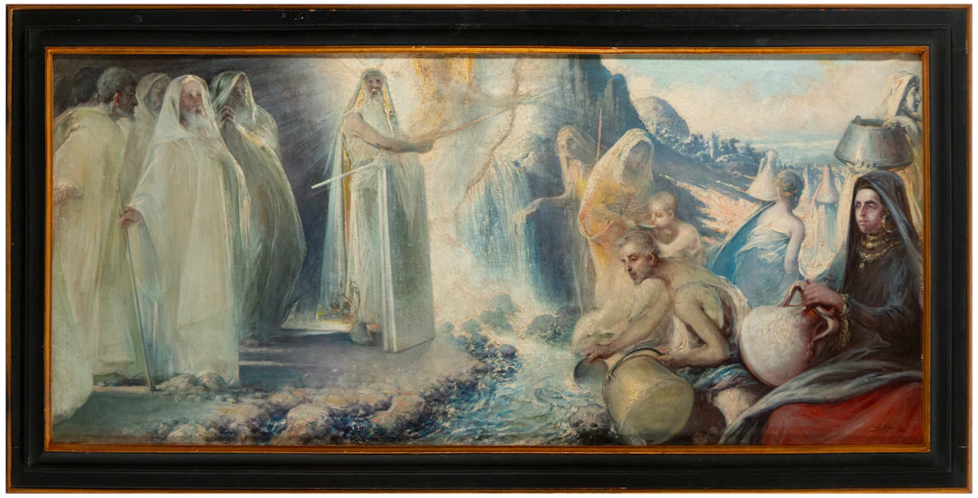 Biblical scene, signed and located in Seville – José Arpa y Perea (1860–1952)