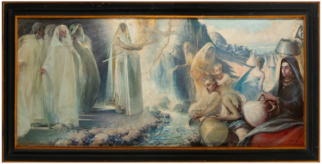 Biblical scene, signed and located in Seville – José Arpa y Perea (1860–1952)