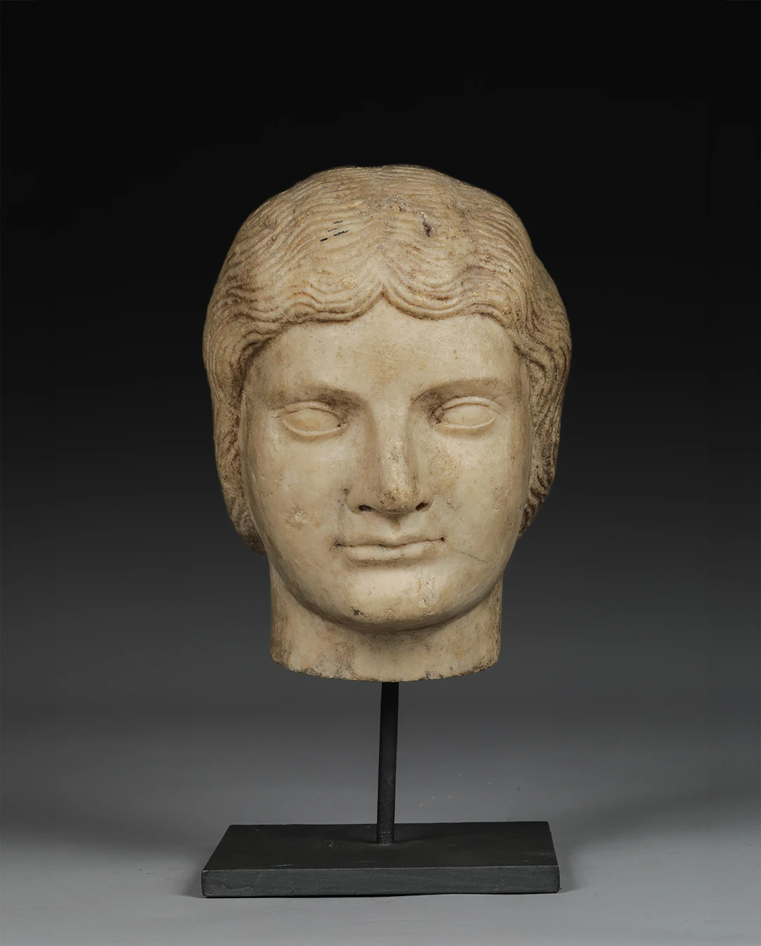 EXCEPTIONAL VERY OLD HEAD OF VENUS OR MINERVA GREEK OR ETRUSCAN -