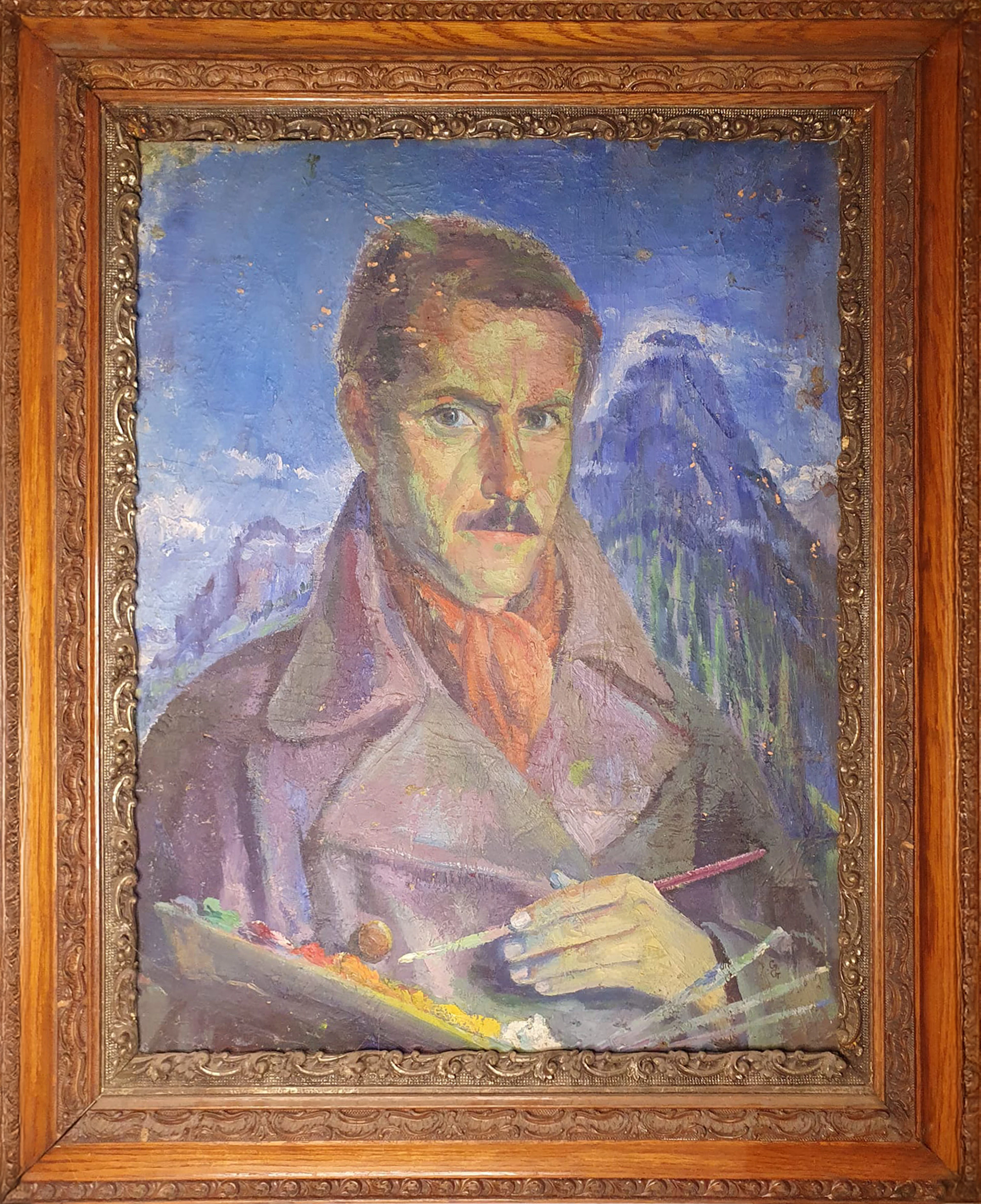Giovanni GIACOMETTI (Stampa, 1868 - 1933) - Self-portrait of the painter