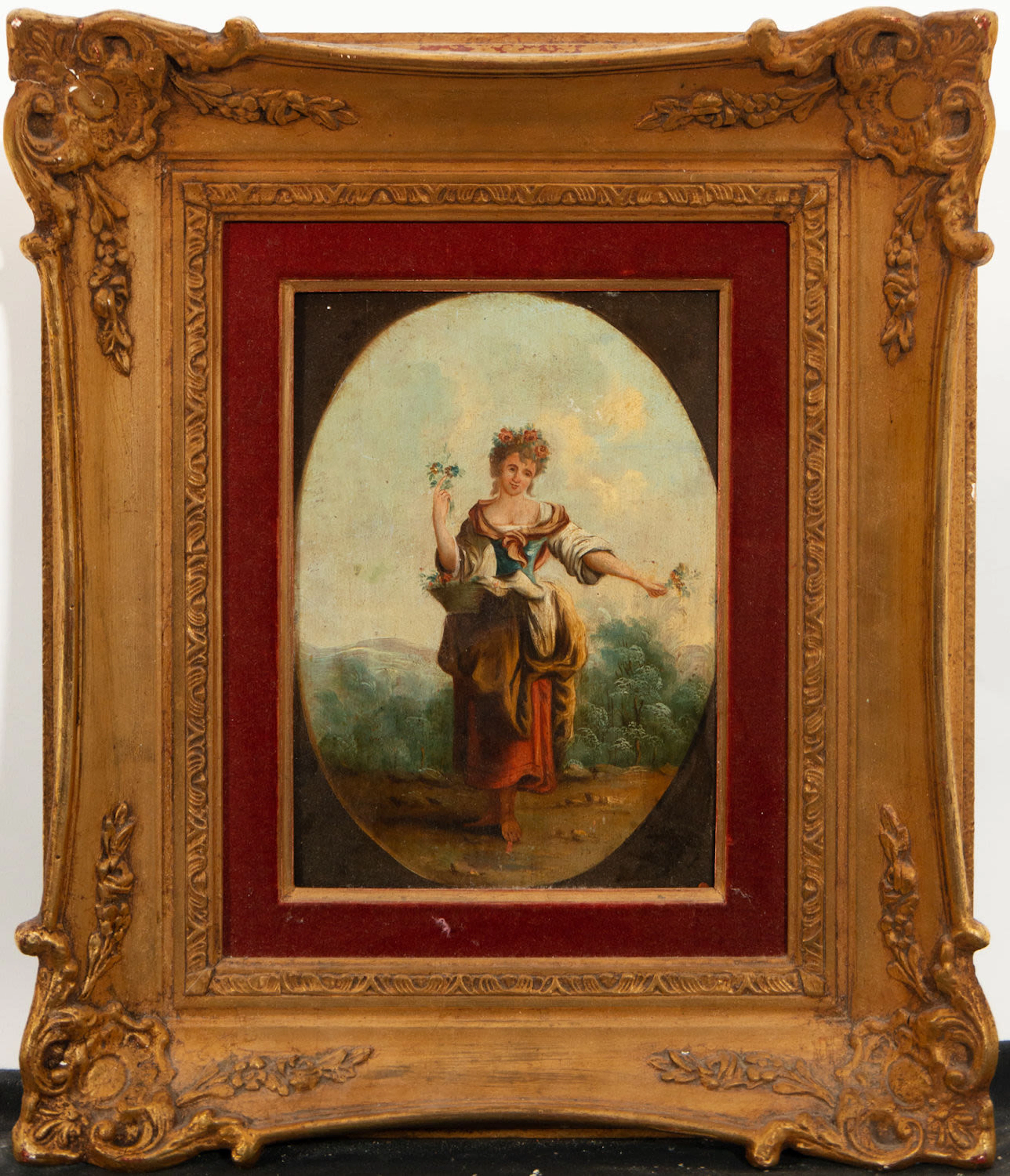 Girl with Flowers, 19th century Italian school