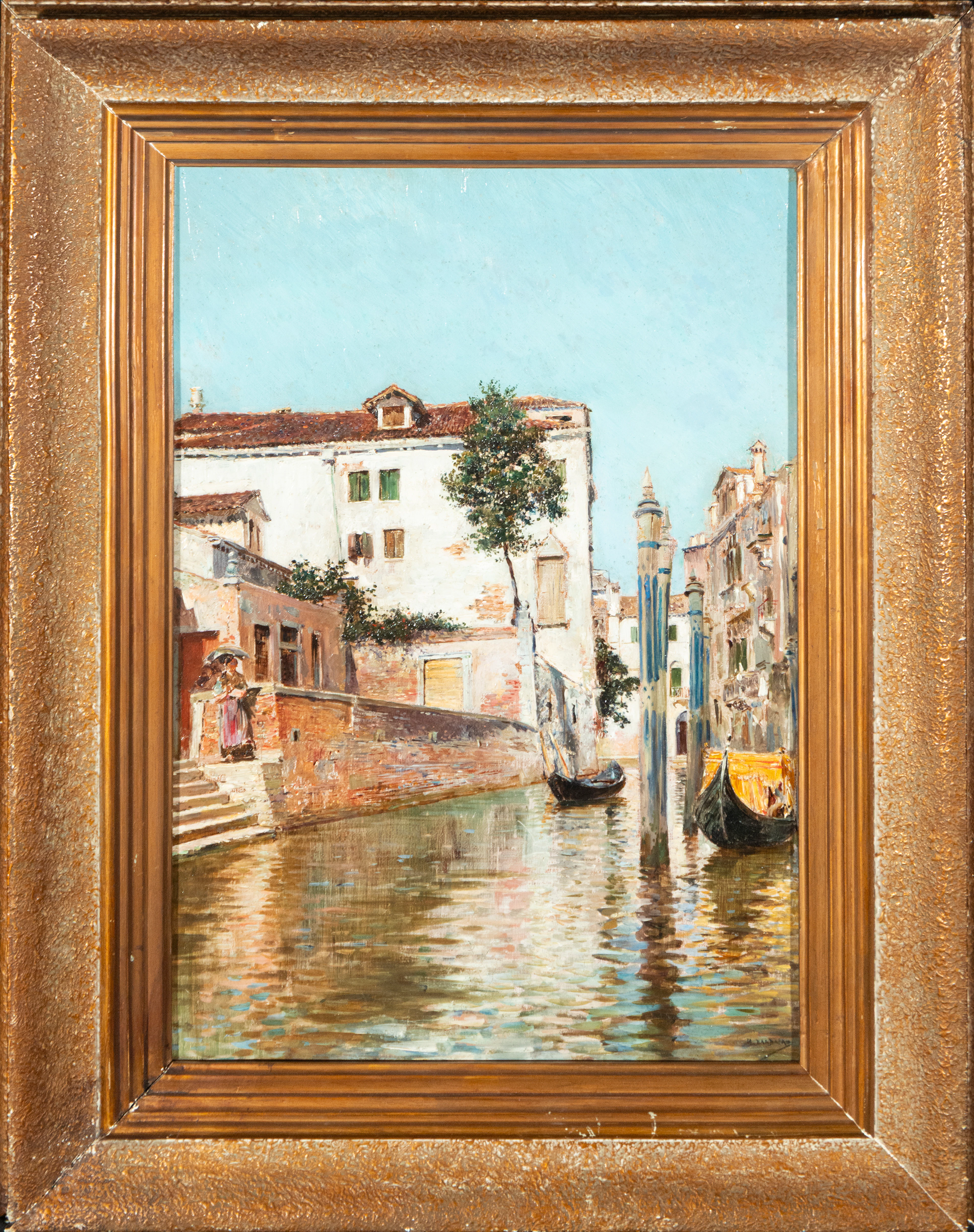 Venice Canal, signed “M. Barbasán” Spanish School of the late 19th-early