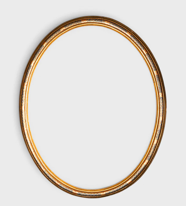 Gold oval frame – 19th century