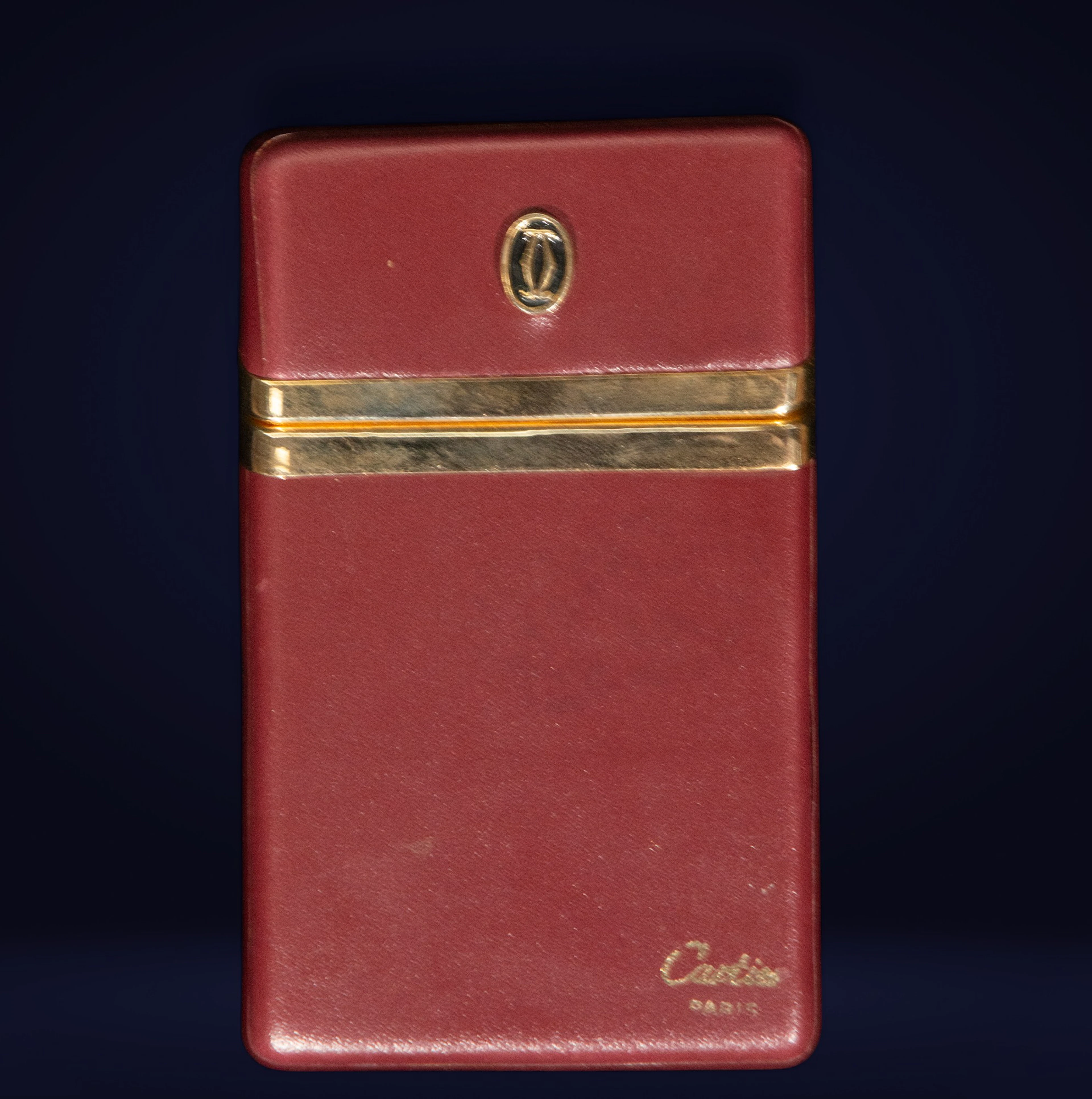 Vintage Cartier cigarette case from the 80s in gold-plated silver