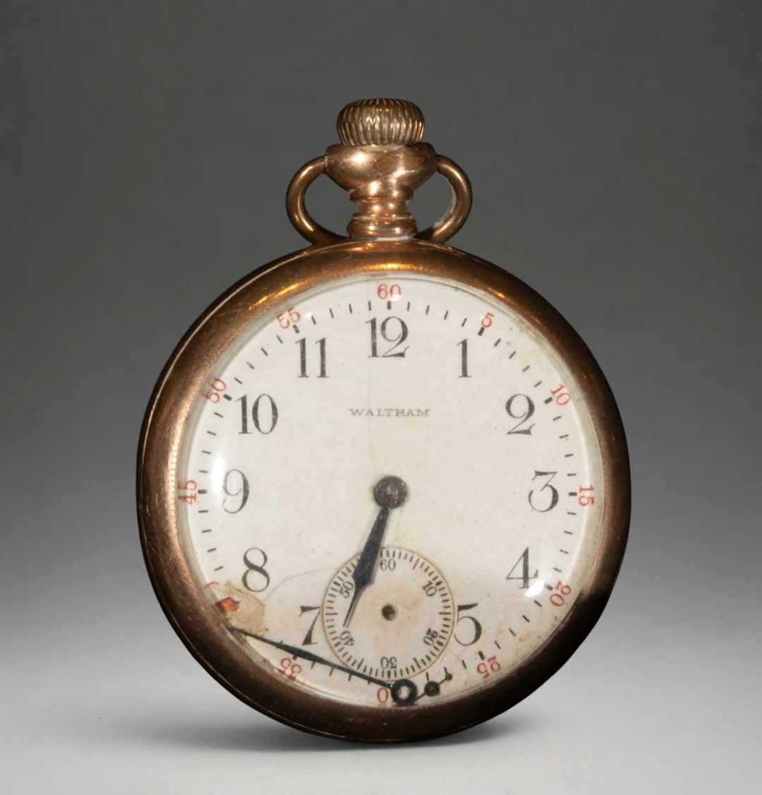 Pocket watch with white dial