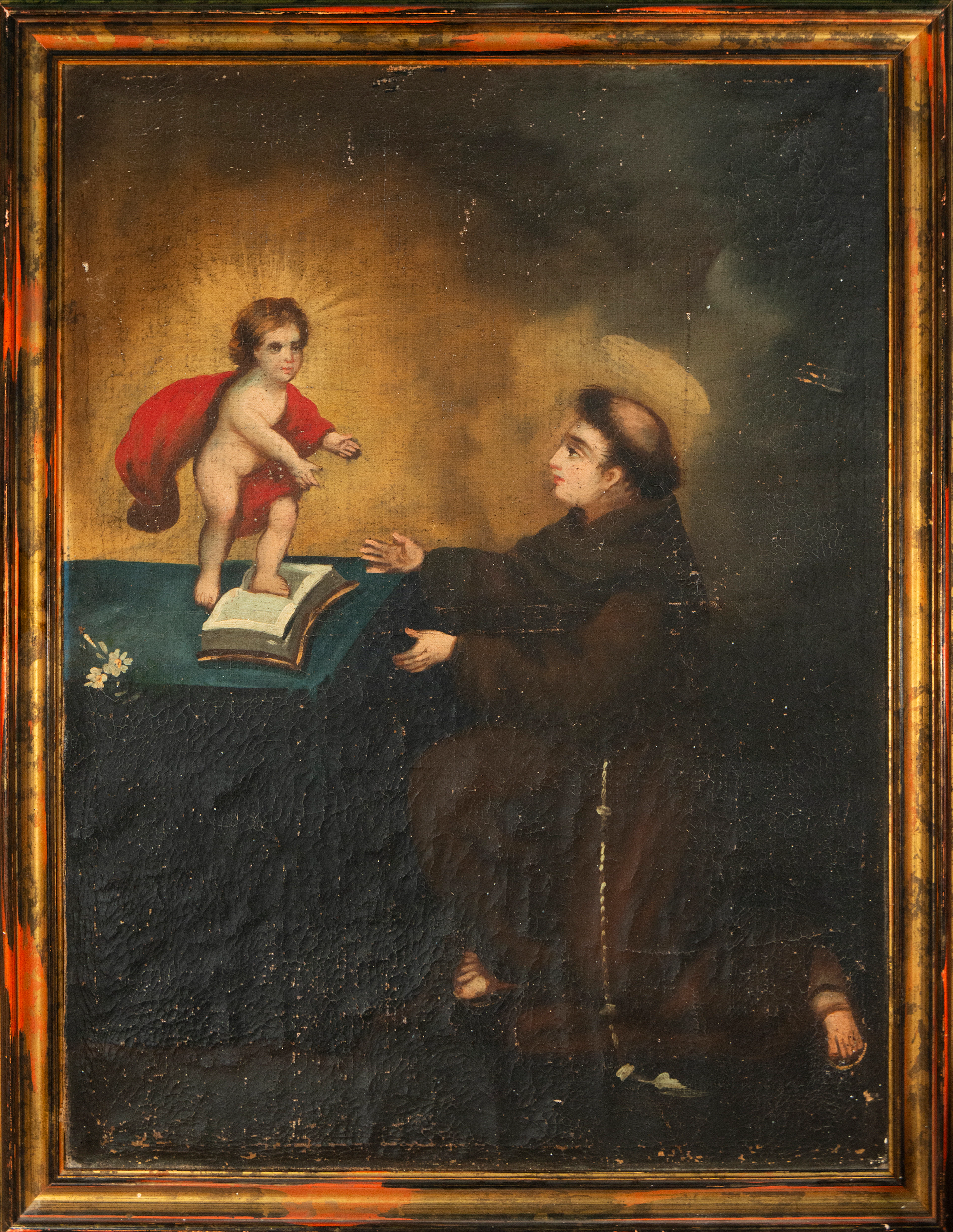 Saint Anthony of Padua with the Child Jesus – Spanish School – 19th century