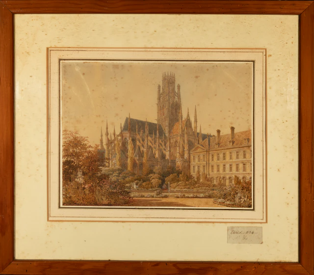 Charles Wild (1781–1835), attributed, watercolor drawing on paper