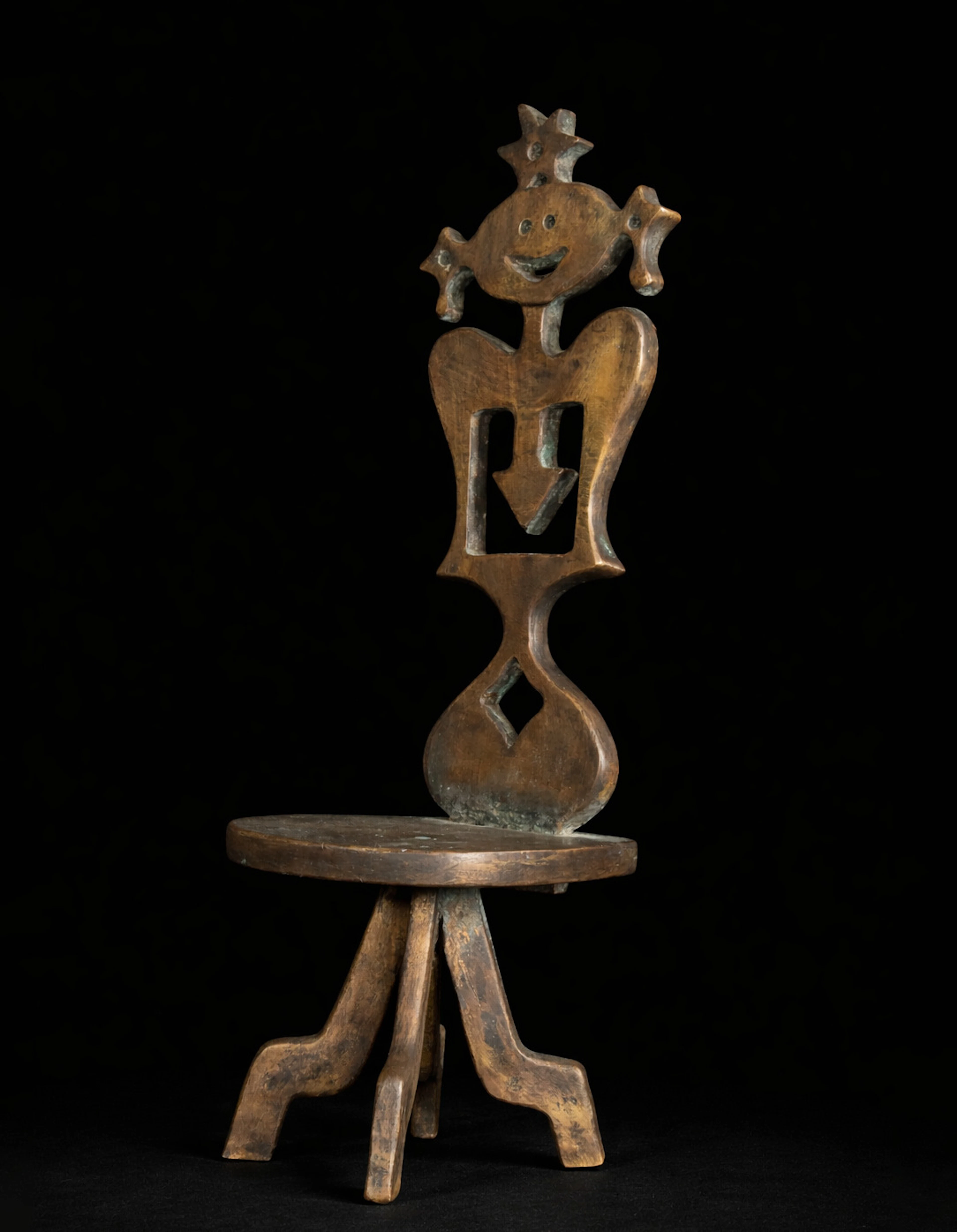 Large Bronze Chair sculpture, Roberto Matta (Santiago de Chile, 1911