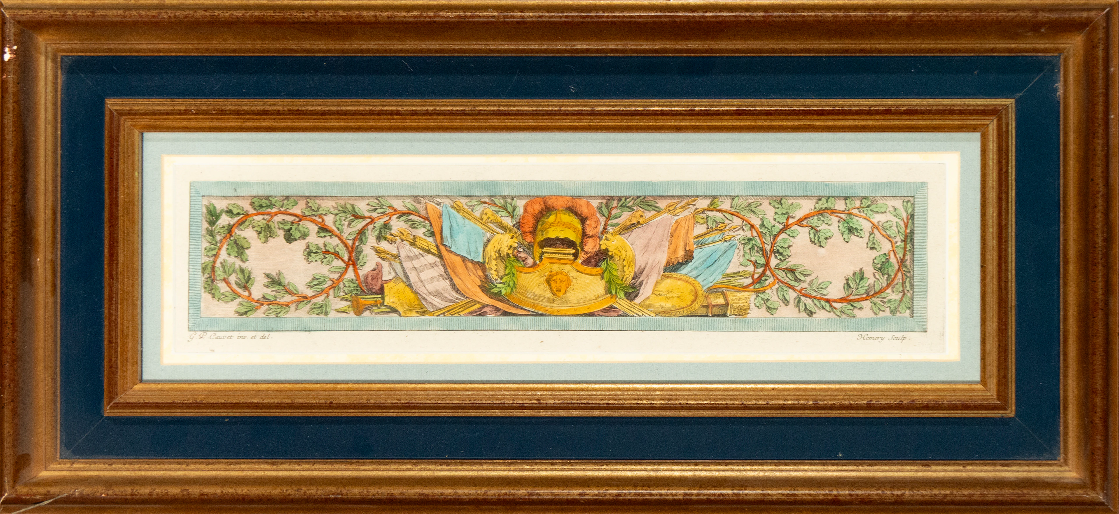 Ornamental frieze with military trophies, GB Casali inv. et del.;