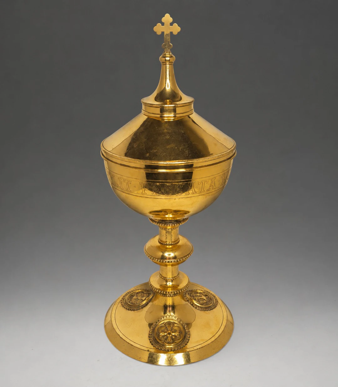Holy Chalice in silvered metal, 19th Century