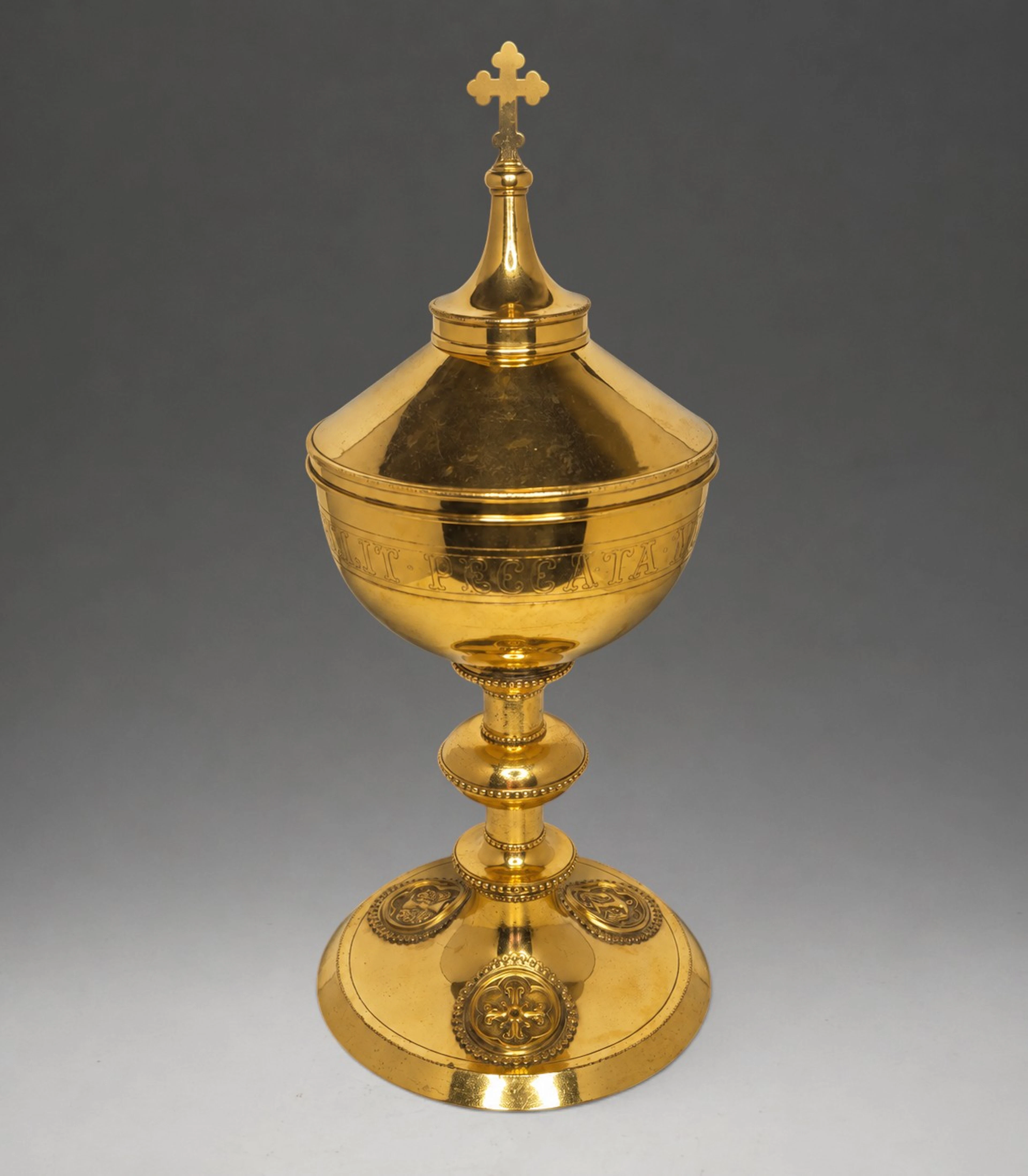 Holy Chalice in silvered metal, 19th Century