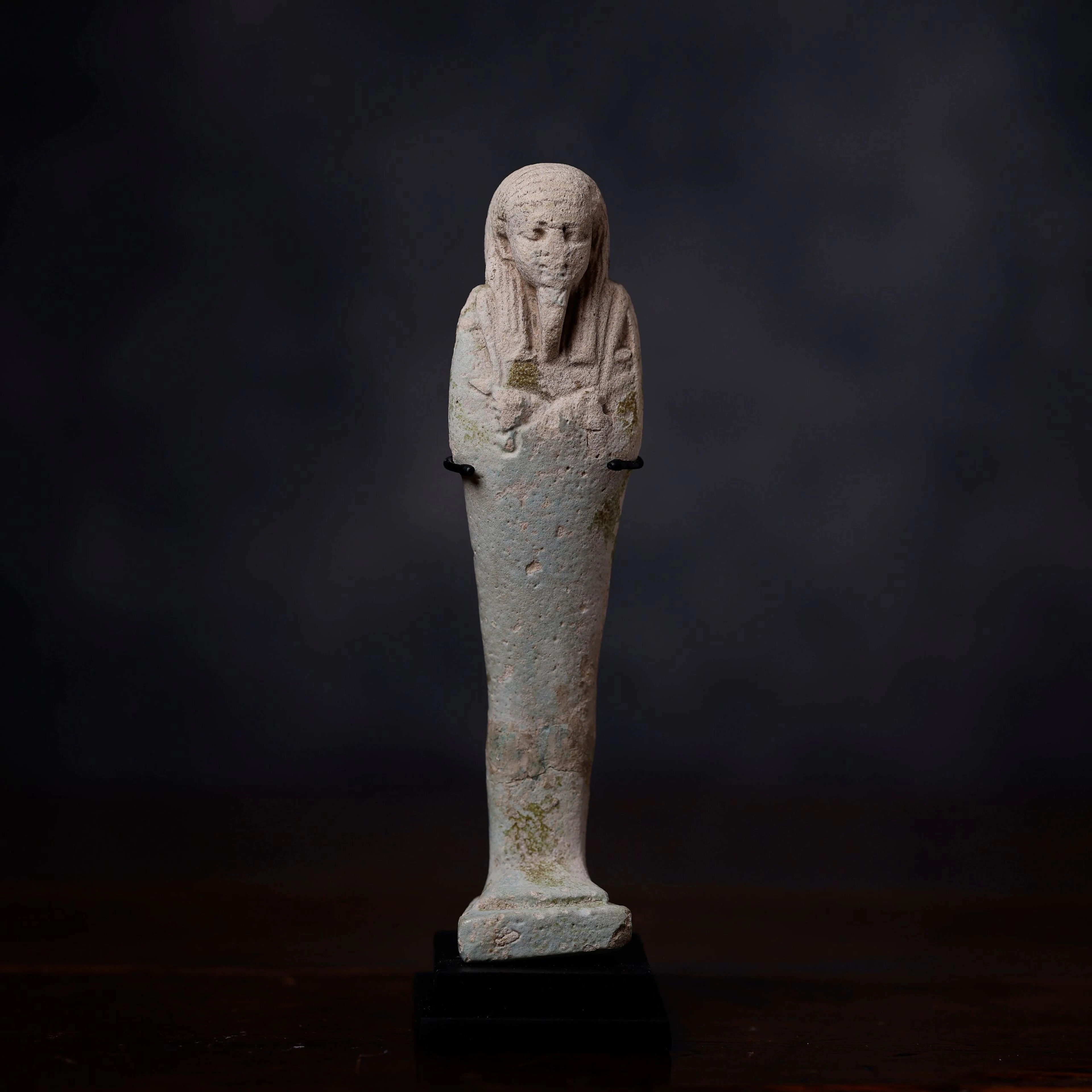 Ushabti - Ancient Egypt, in turquoise faience, 3rd century BC