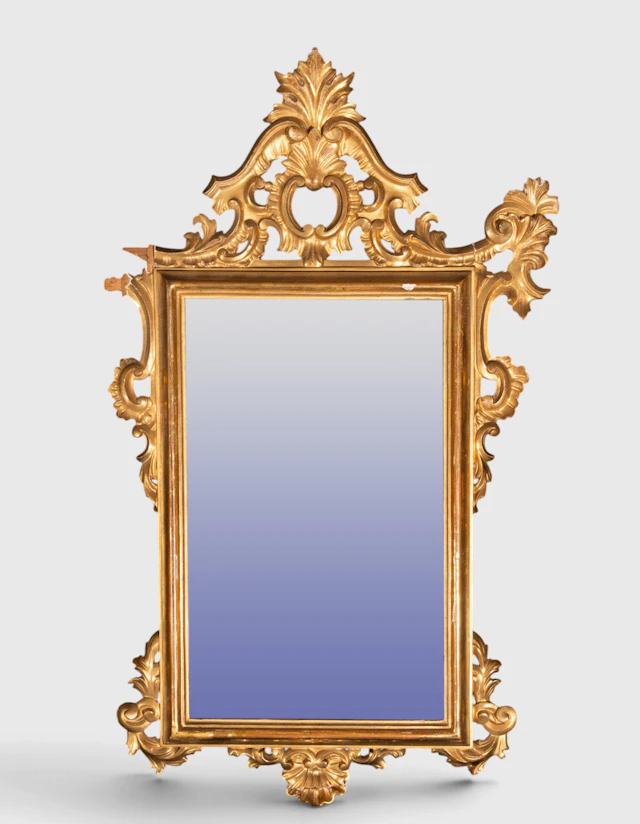 Carved wooden mirror – European school – 19th century