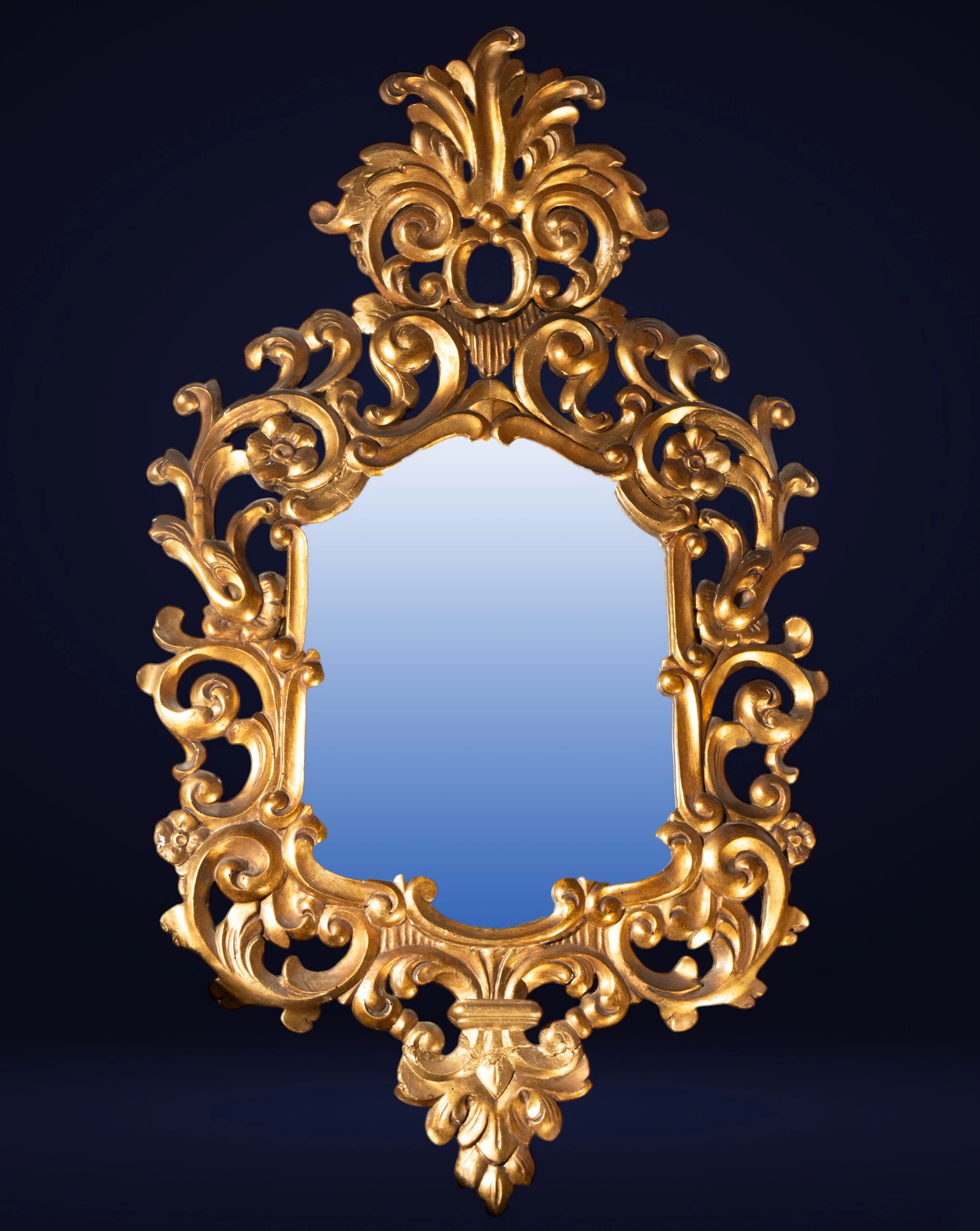 Spanish wooden mirror. Spanish School. 20th century
